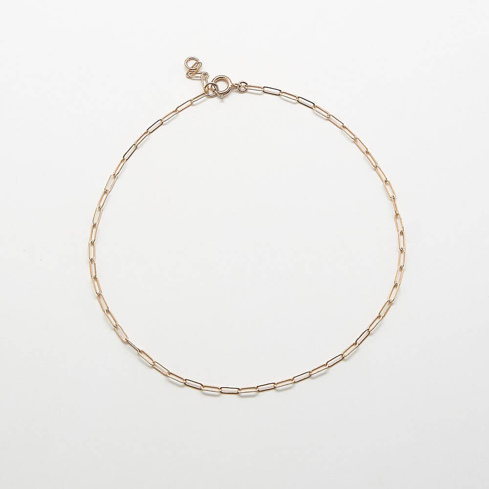 Admiral Row - 14k Gold Filled Gold Chain Link Anklet - Image 2
