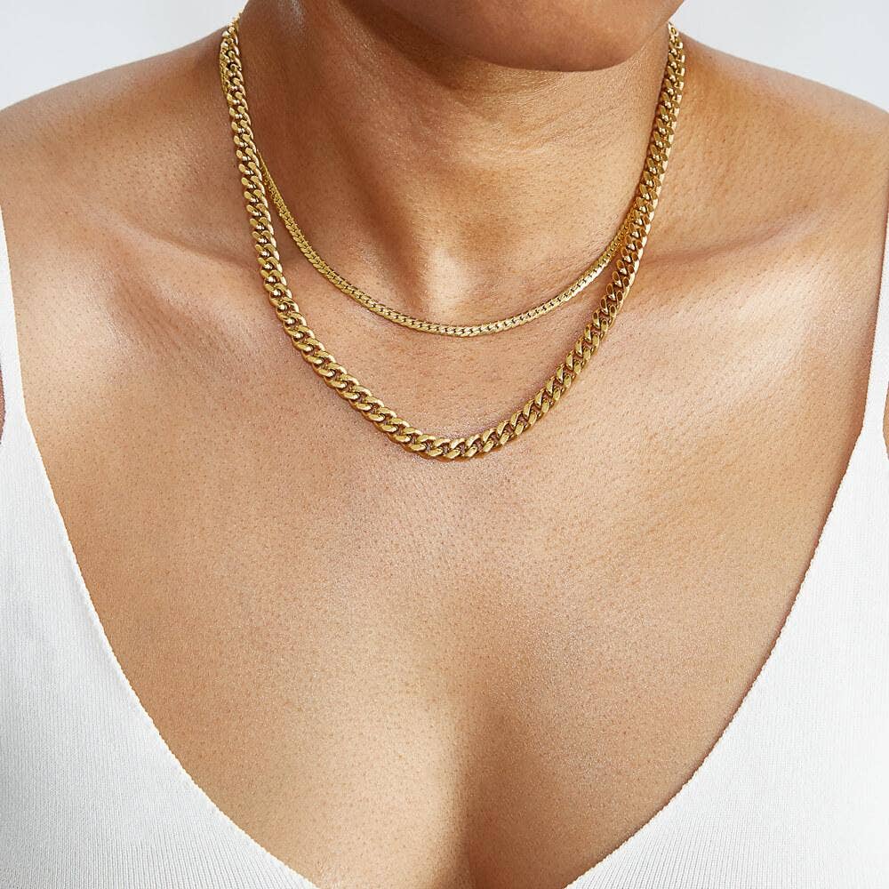 Admiral Row - Flat Snake Chain Necklace - Image 2