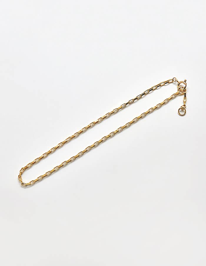Admiral Row - Gold Rectangle Chain Anklet