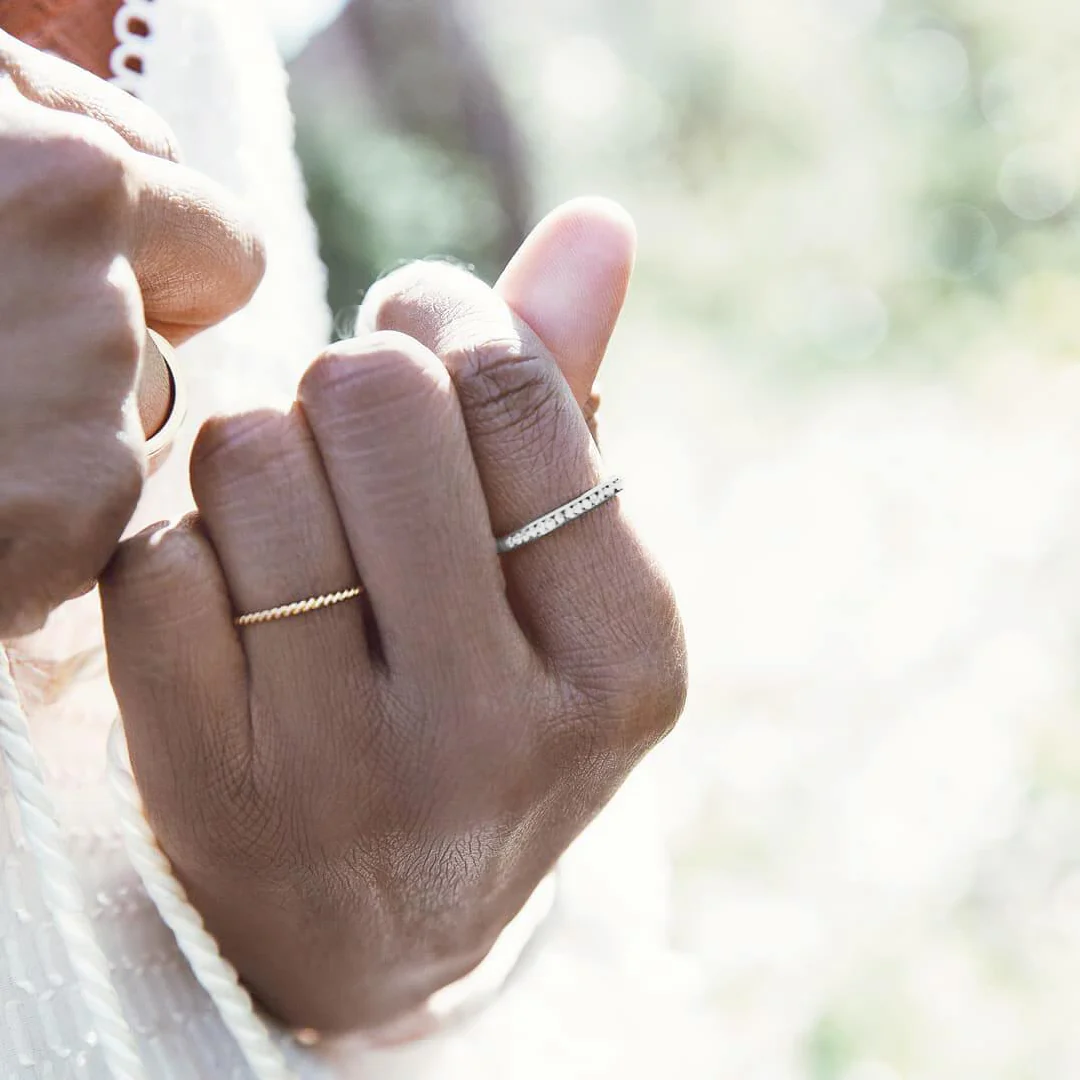 Admiral Row - Pave Silver Stacking Ring - Image 2