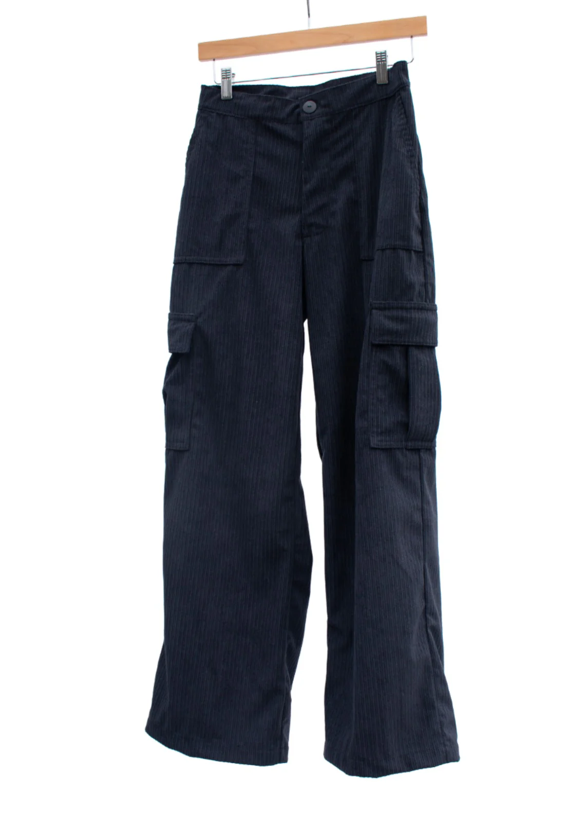 Adrienne Black Corduroy Cargo Pant