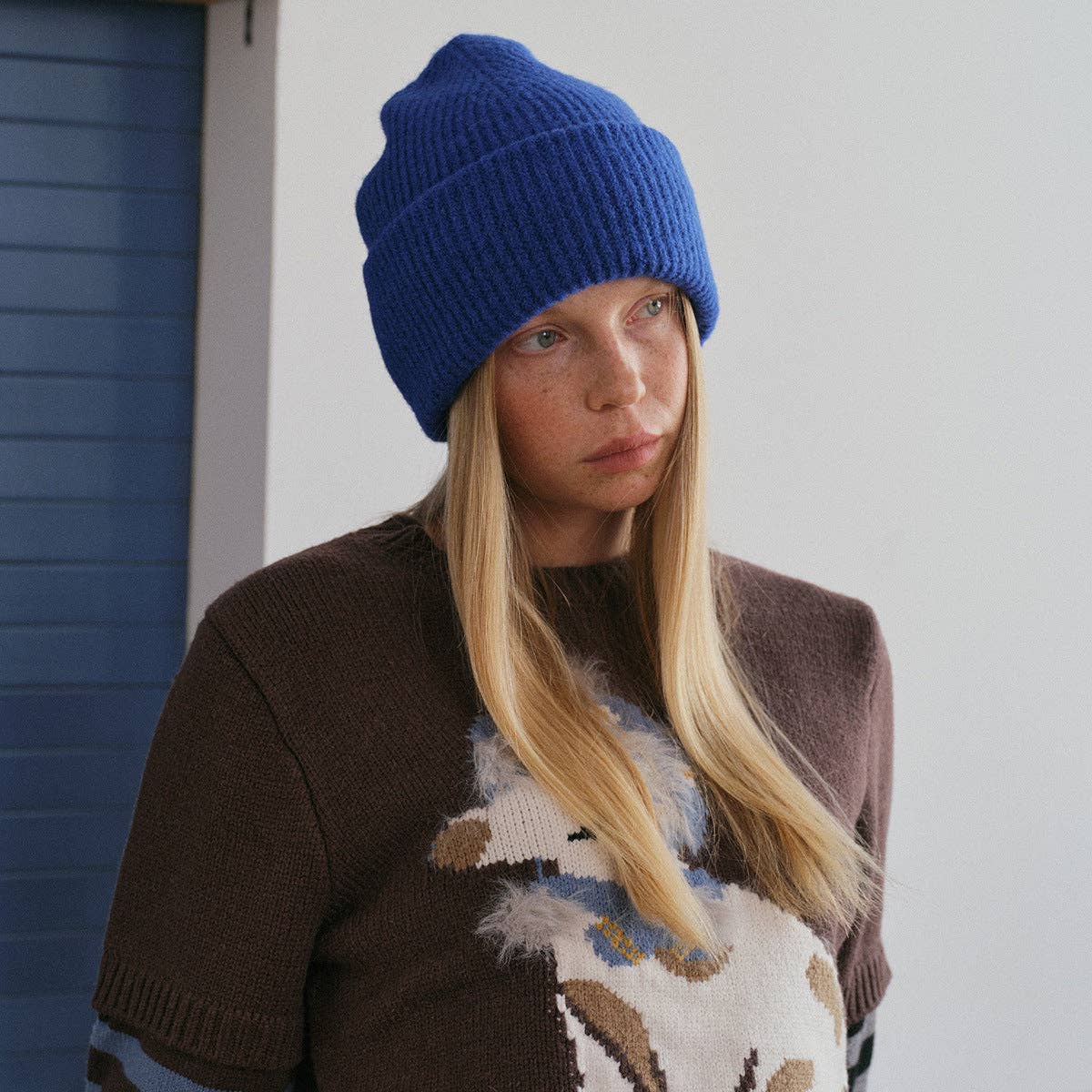 Alpaca Wool Blend Knitted Beanie - Image 10