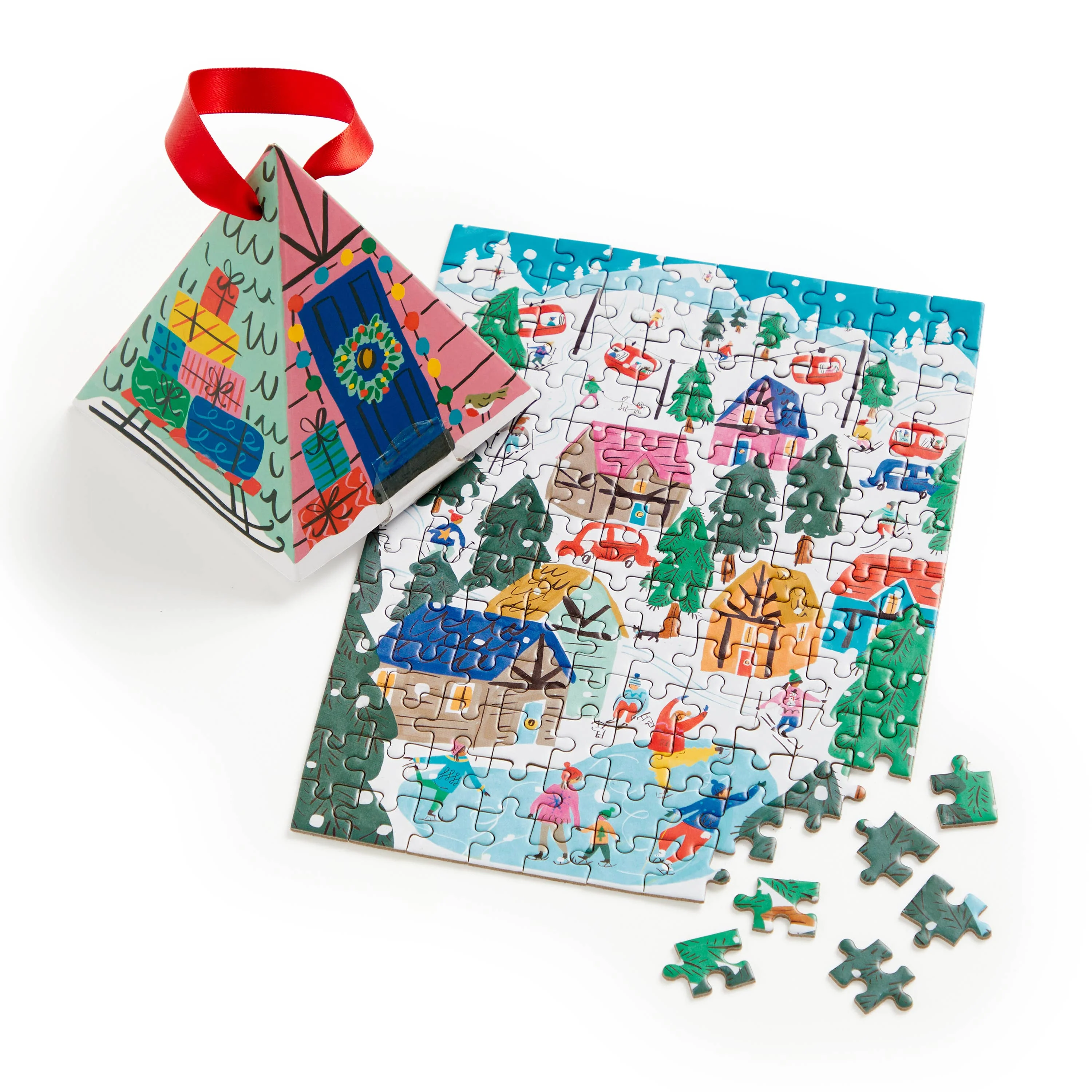 Alpine Cottage Puzzle Ornament - Image 4