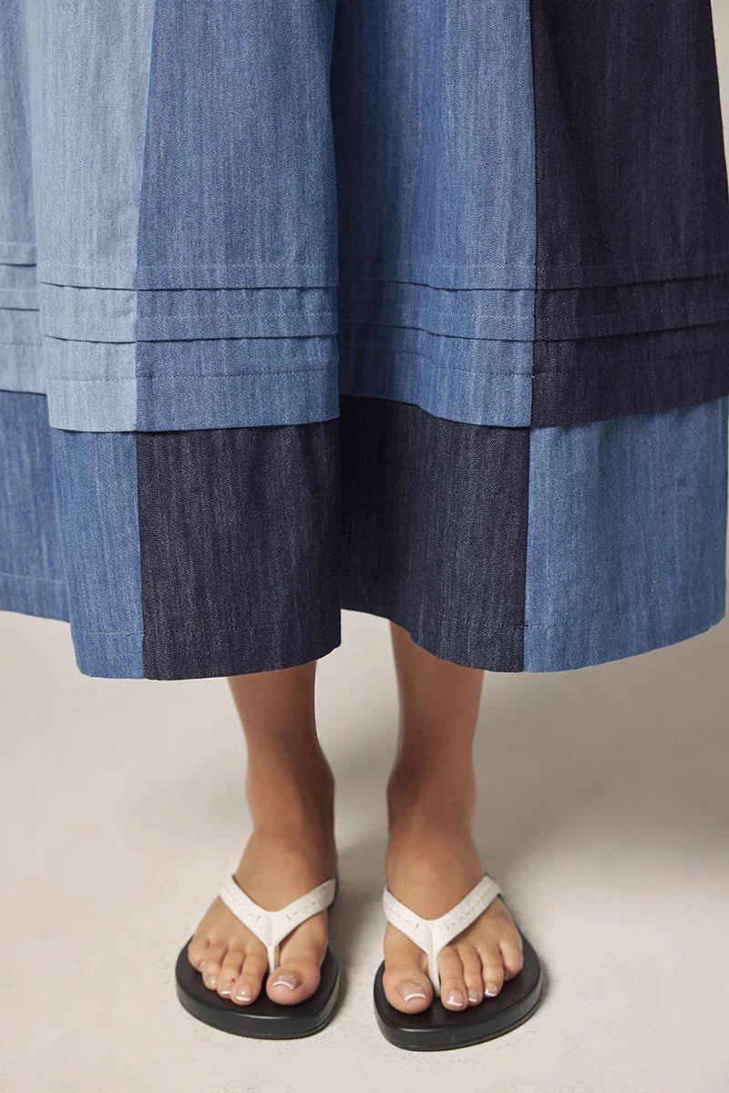 Amente Contrast Midi Skirt - Image 3