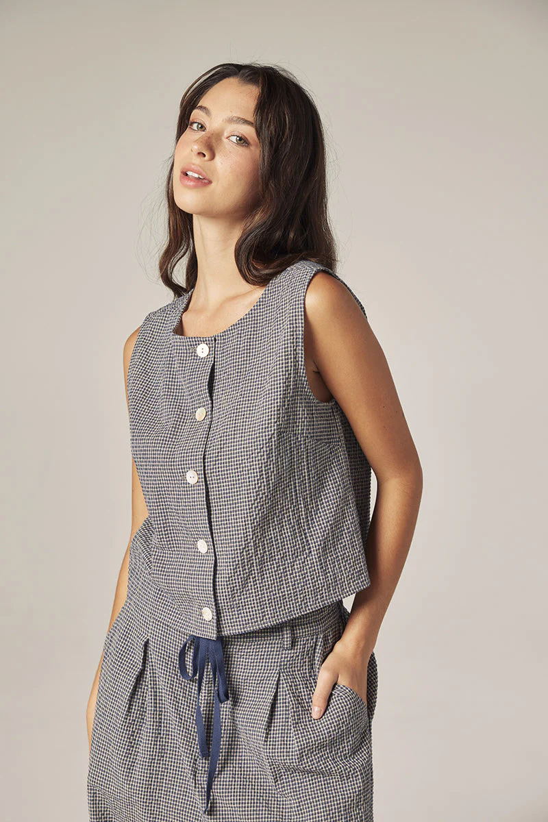 Amente Plaid Button Down Top - Image 4