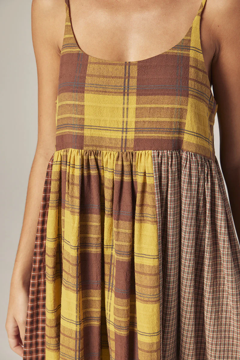 Amente Plaid Contrast Midi Dress - Image 3