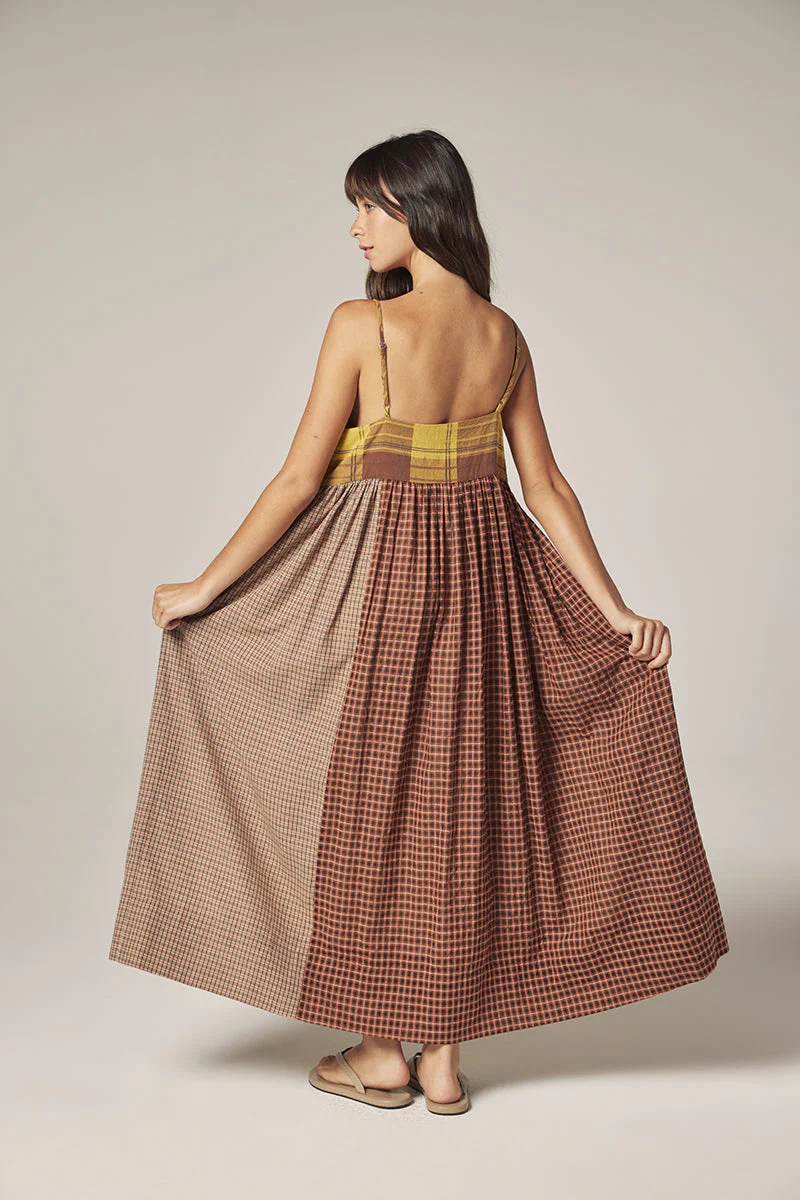 Amente Plaid Contrast Midi Dress - Image 6