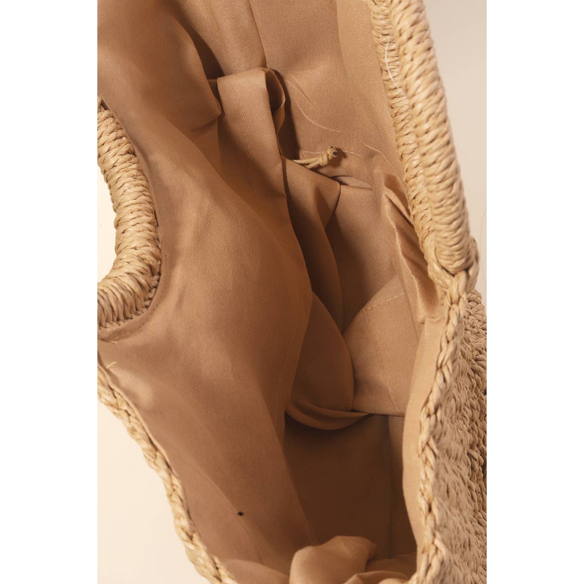 Half Moon Straw Tote Bag Ivory - Image 7