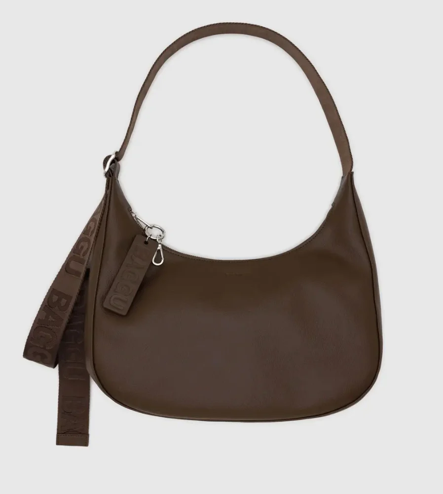 Baggu Medium Recycled Leather Crescent Bag - Image 7