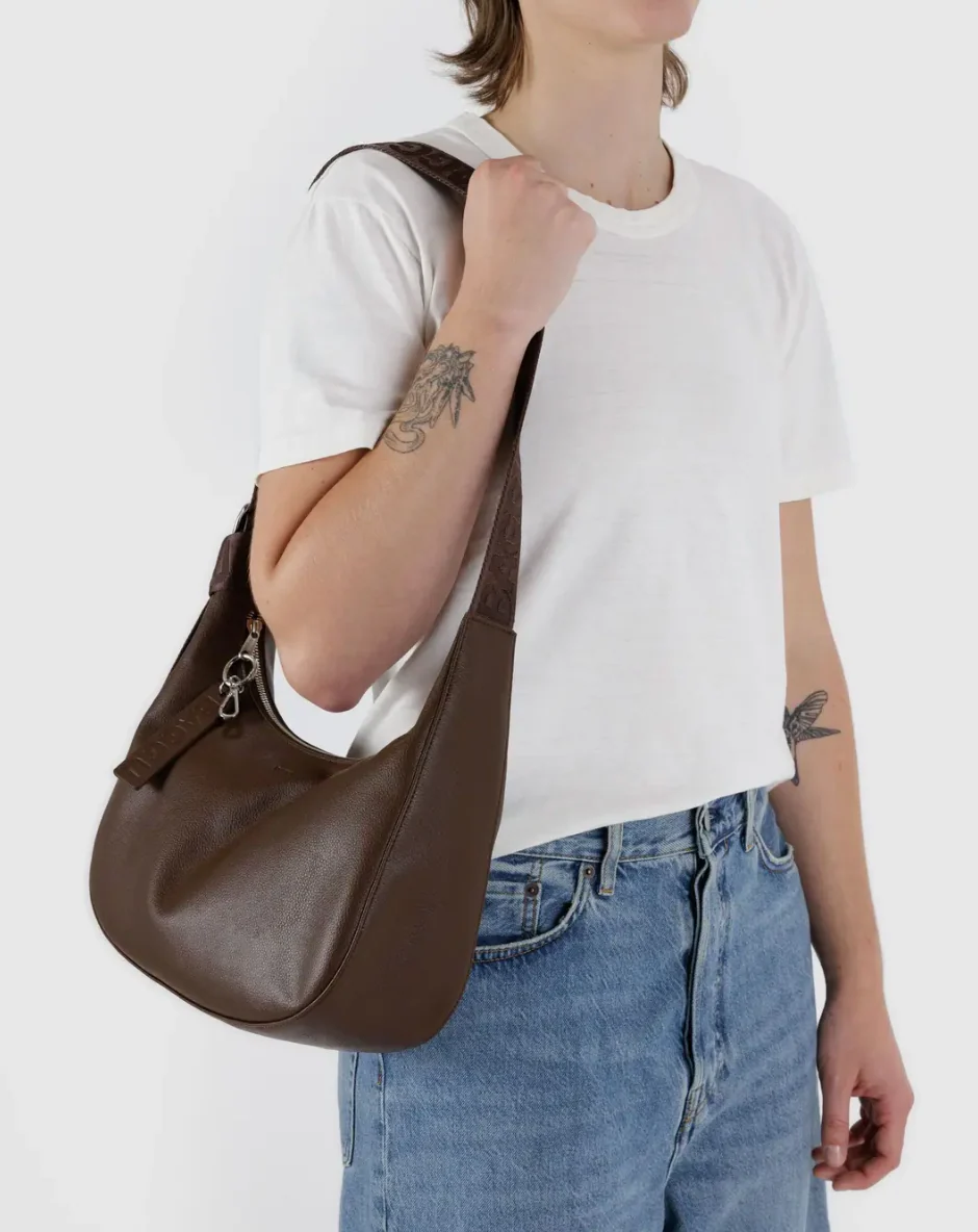 Baggu Medium Recycled Leather Crescent Bag - Image 8