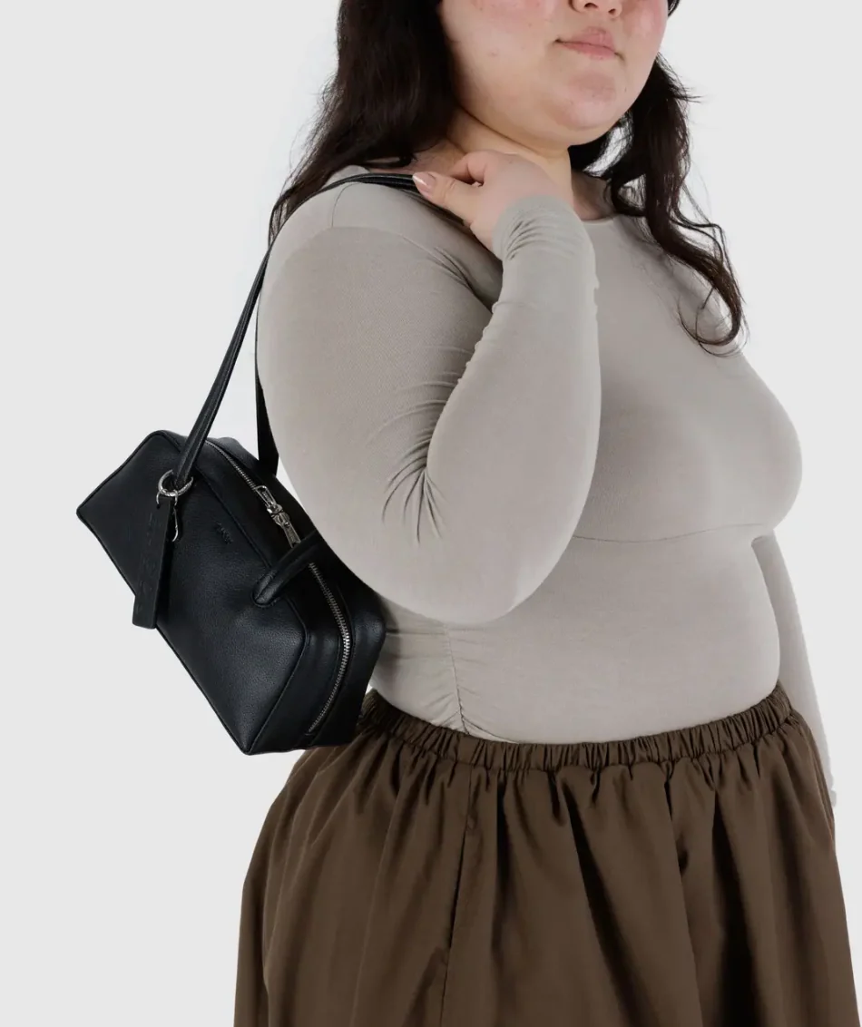 Baggu Small Recycled Leather Bowler Bag - Image 2
