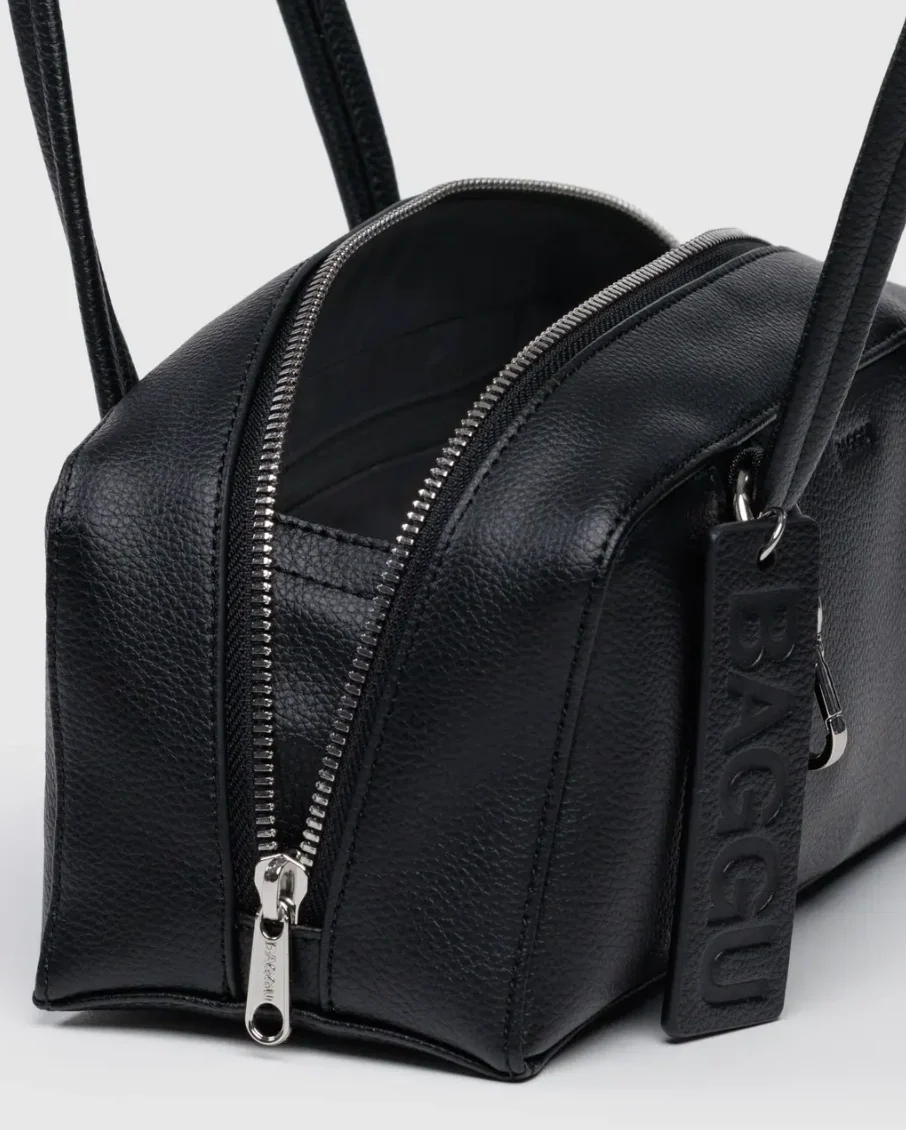 Baggu Small Recycled Leather Bowler Bag - Image 4