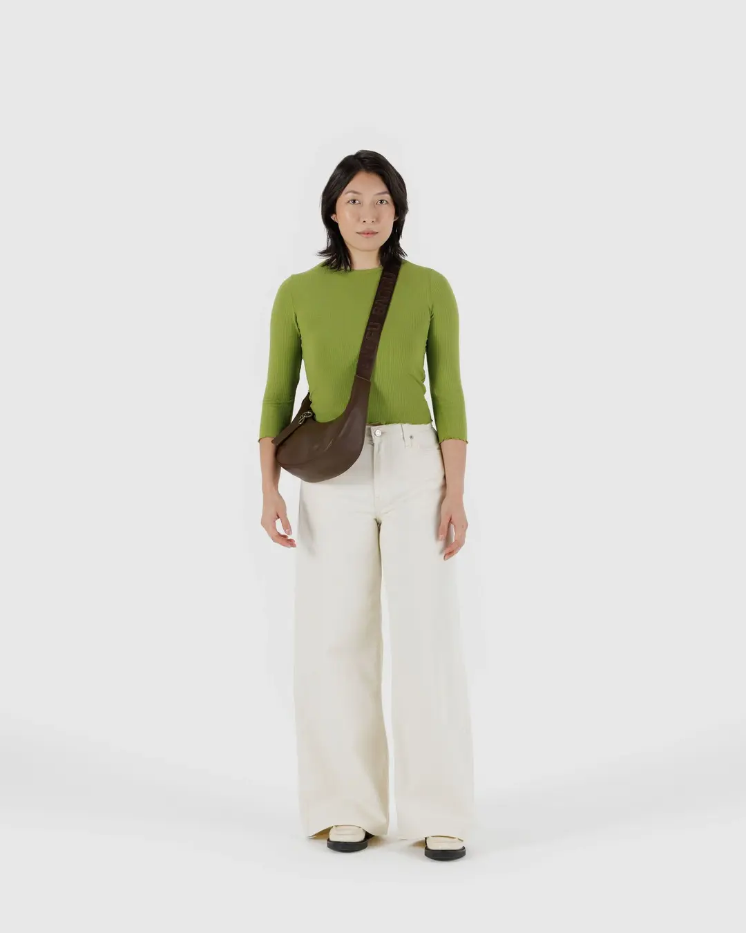 Baggu Small Recycled Leather Crescent Bag - Image 10