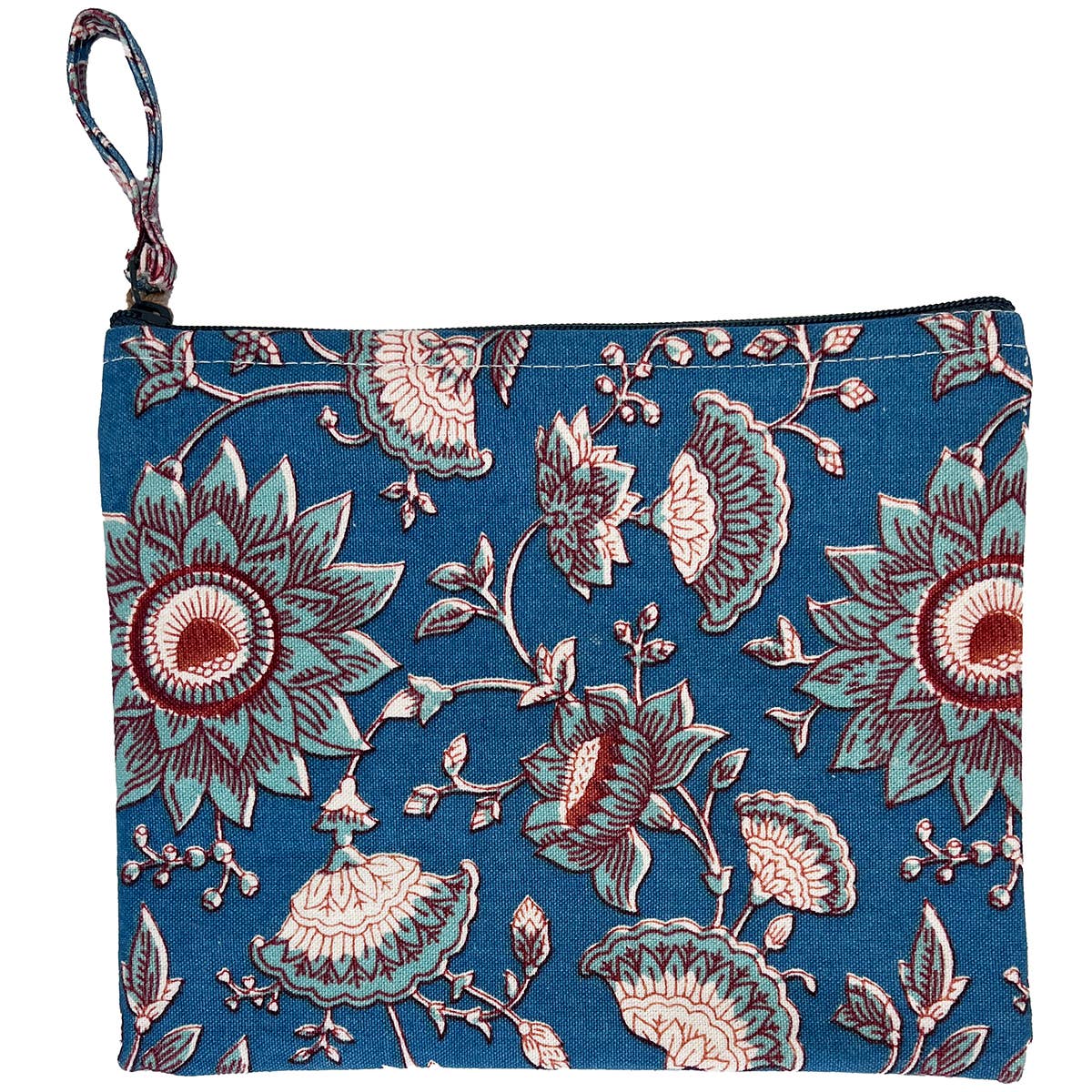 Block-Printed Canvas Zipper Pouch - Image 2