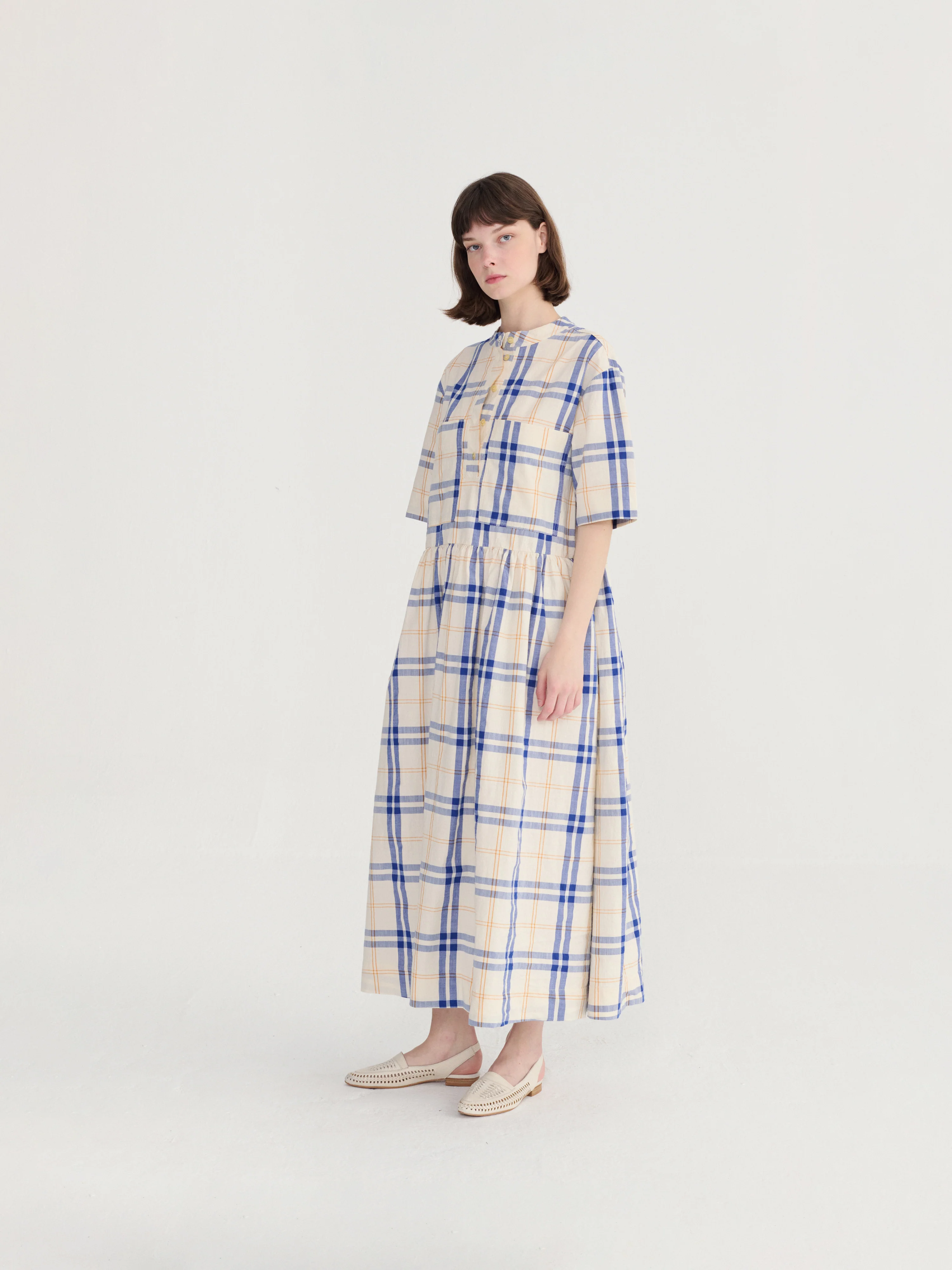 Bobo Choses Fun Tartan Cotton Dress - Image 4