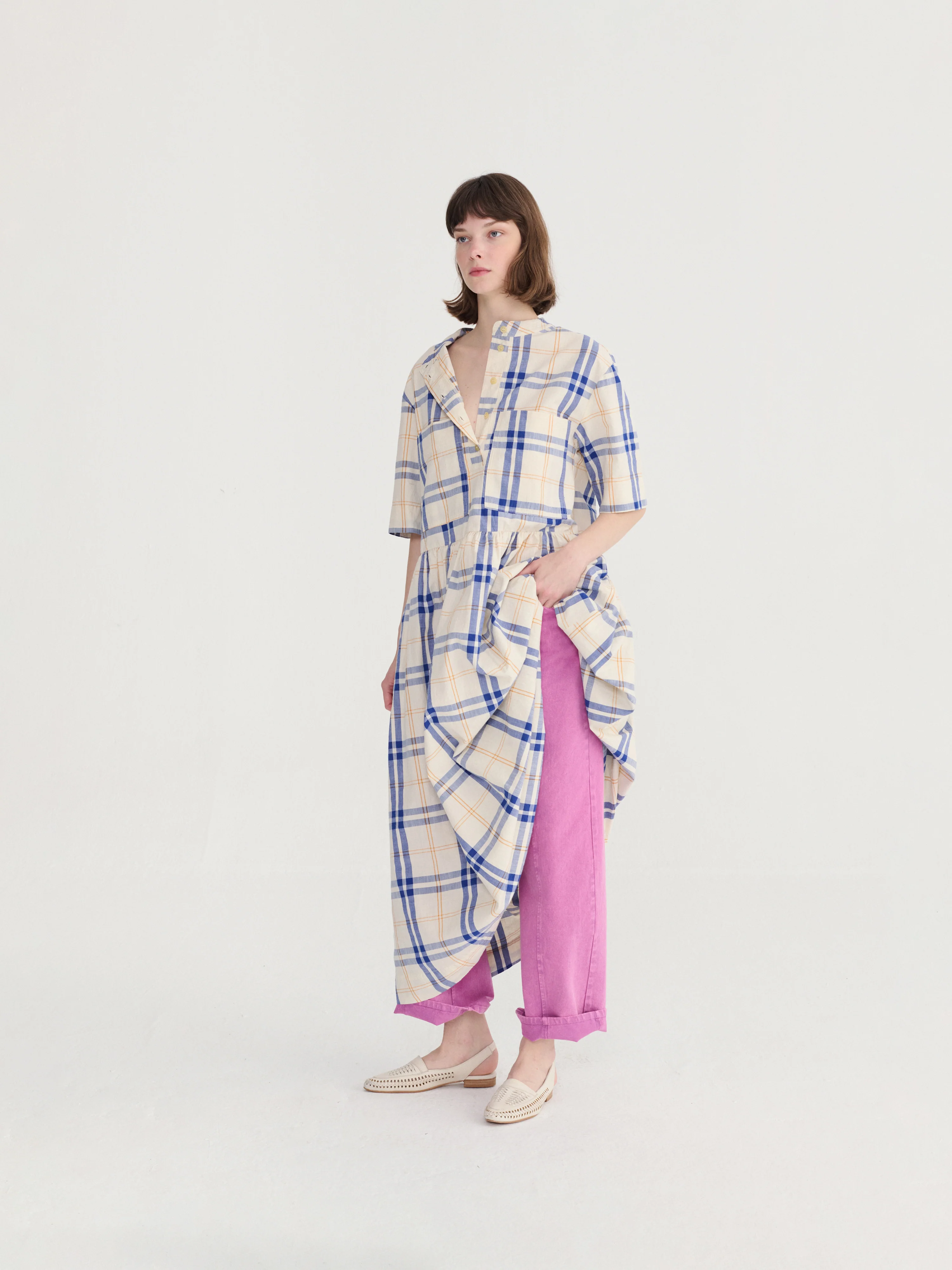 Bobo Choses Fun Tartan Cotton Dress - Image 6