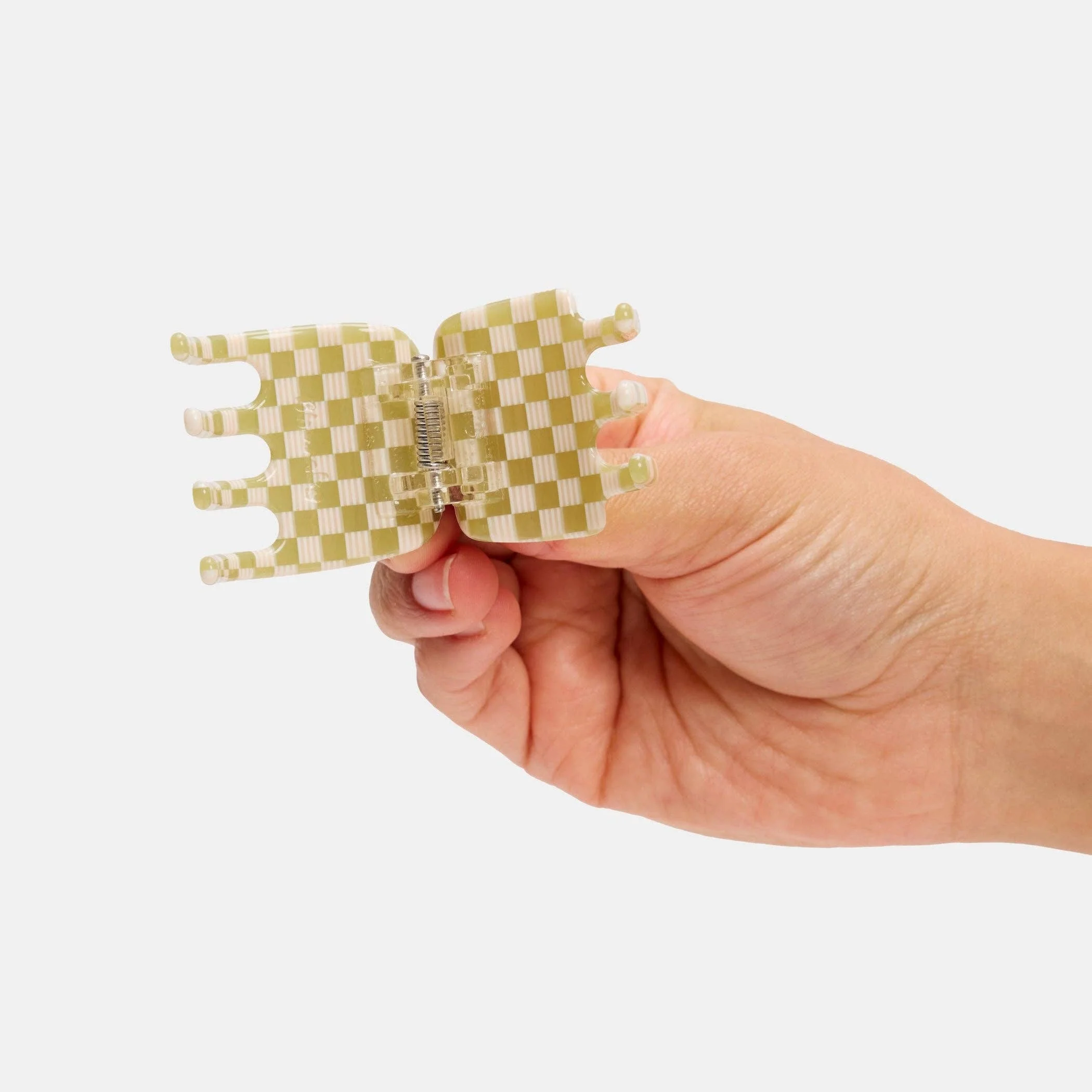 CHUNKS - Midi Ursa Claw in Olive Check - Image 4