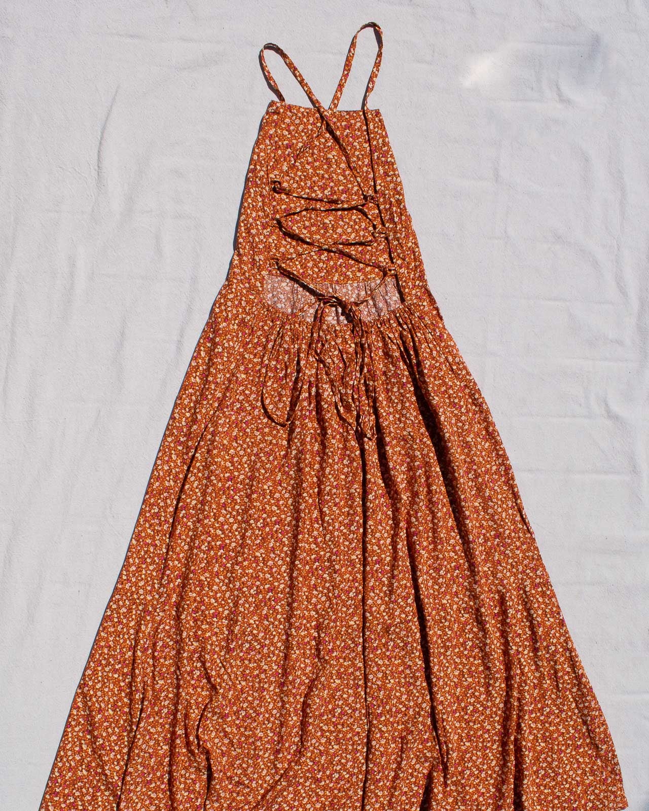 Coral Tie Back Maxi Dress - Image 10