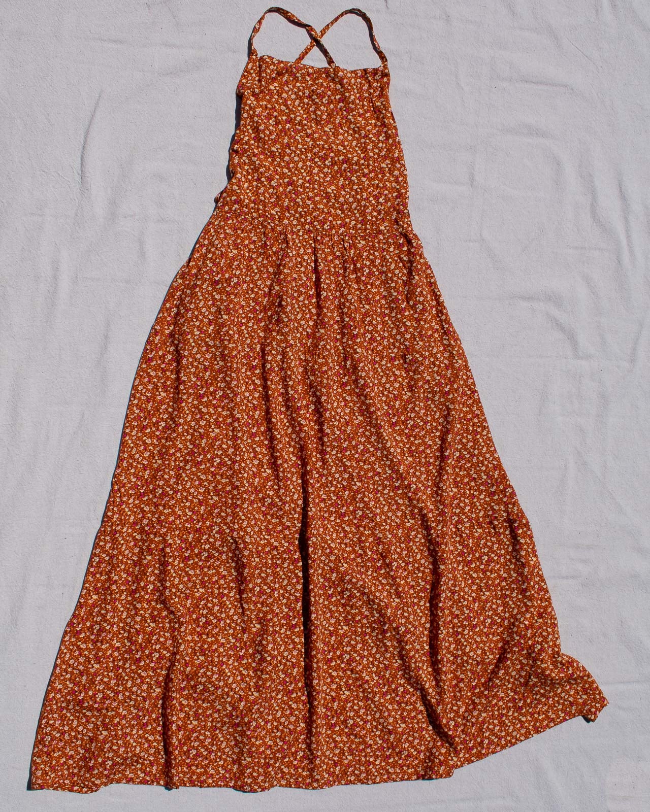 Coral Tie Back Maxi Dress - Image 9