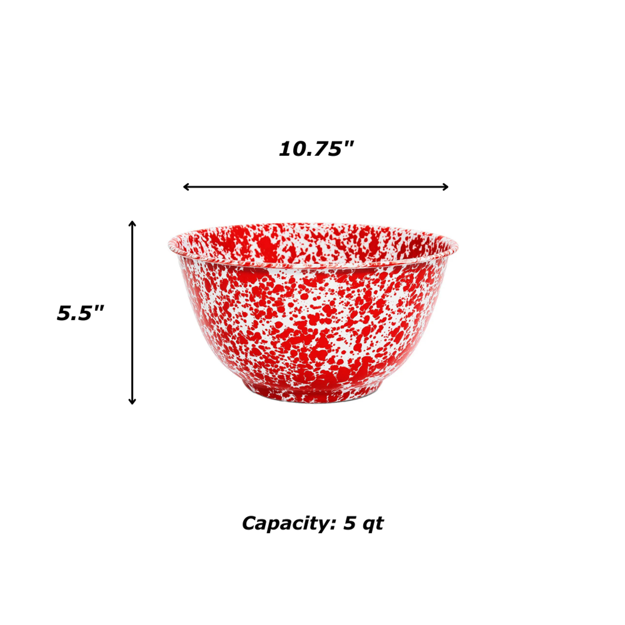 Blue Splatter Splatter Enamelware Large Salad Bowl - Image 6