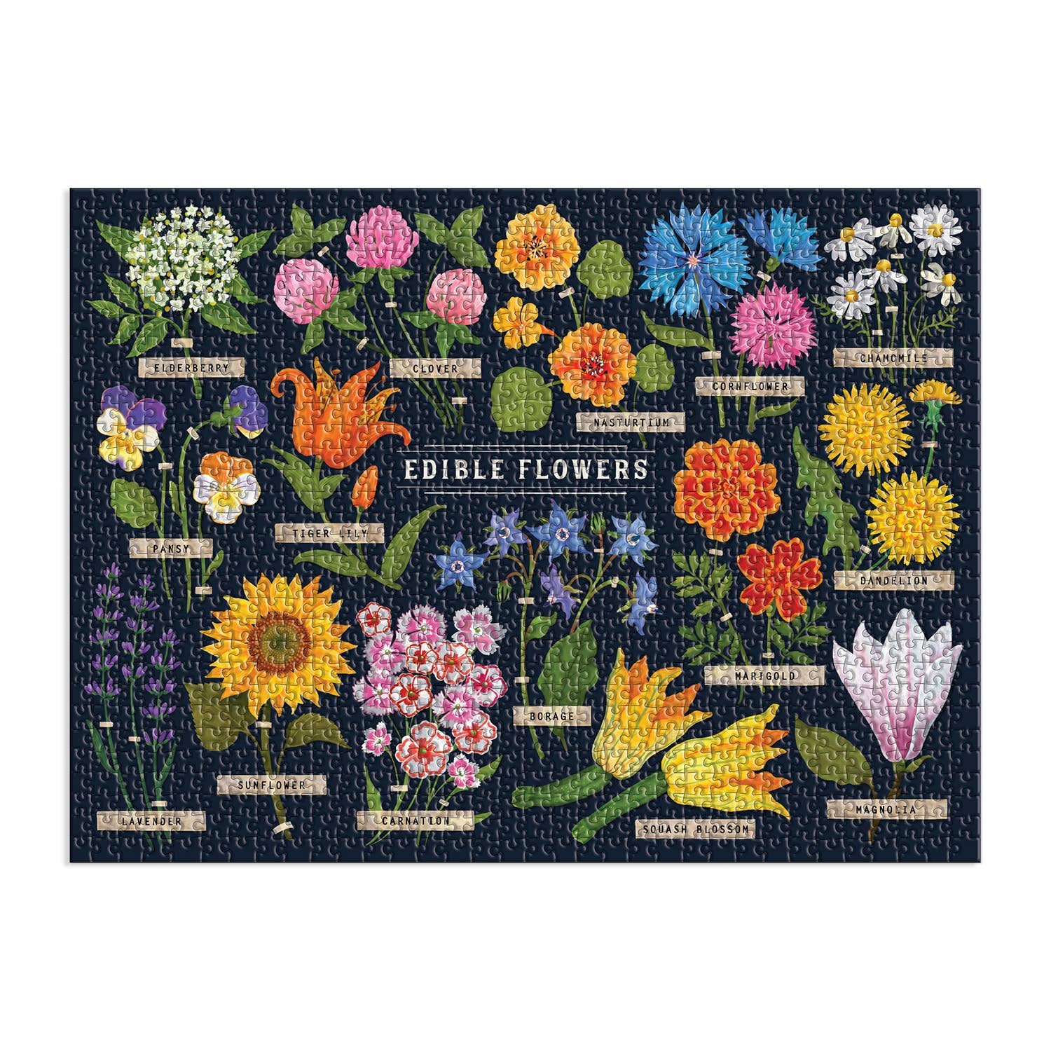 Edible Flowers 1000 Piece Puzzle - Image 2
