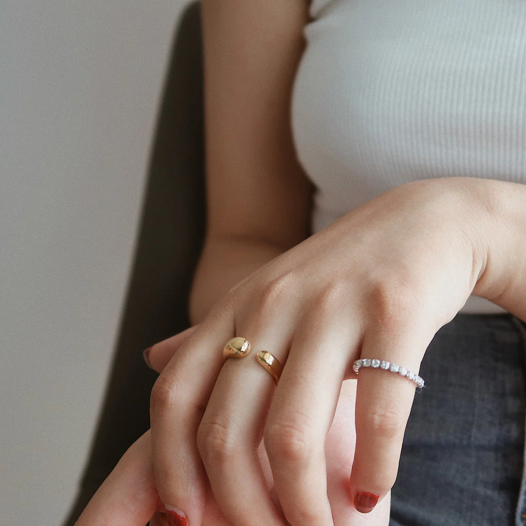 18K Gold Filled Round Open Ring - Image 3