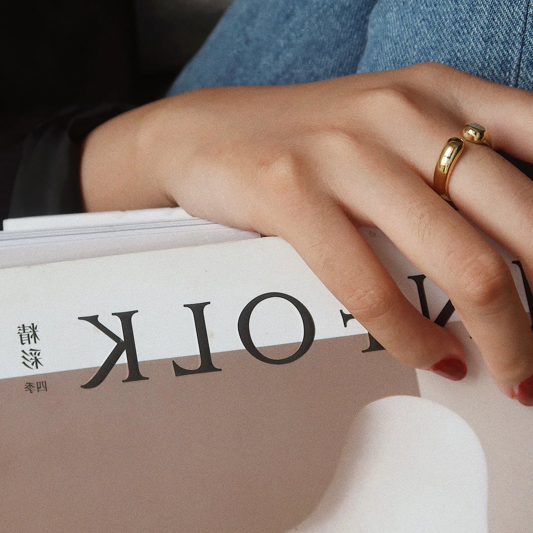 18K Gold Filled Round Open Ring - Image 4