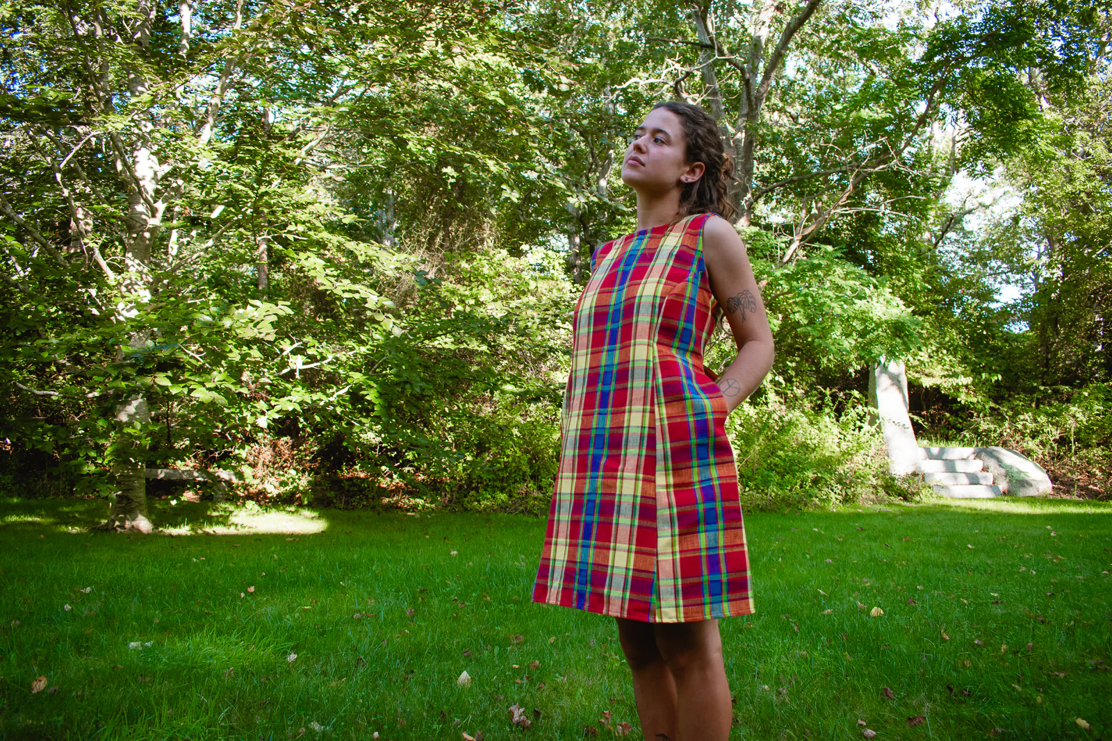 Gal Bright Plaid Mini Dress - Image 2