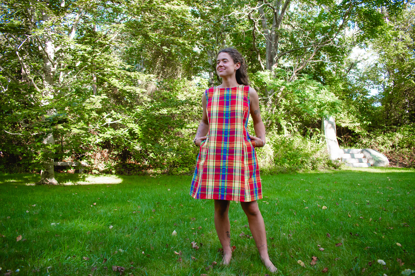 Gal Bright Plaid Mini Dress - Image 4