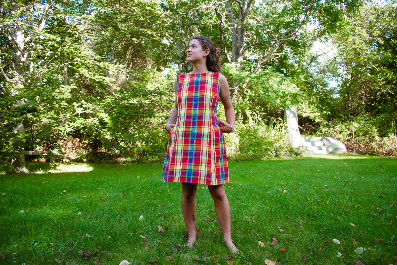 Gal Bright Plaid Mini Dress - Image 5