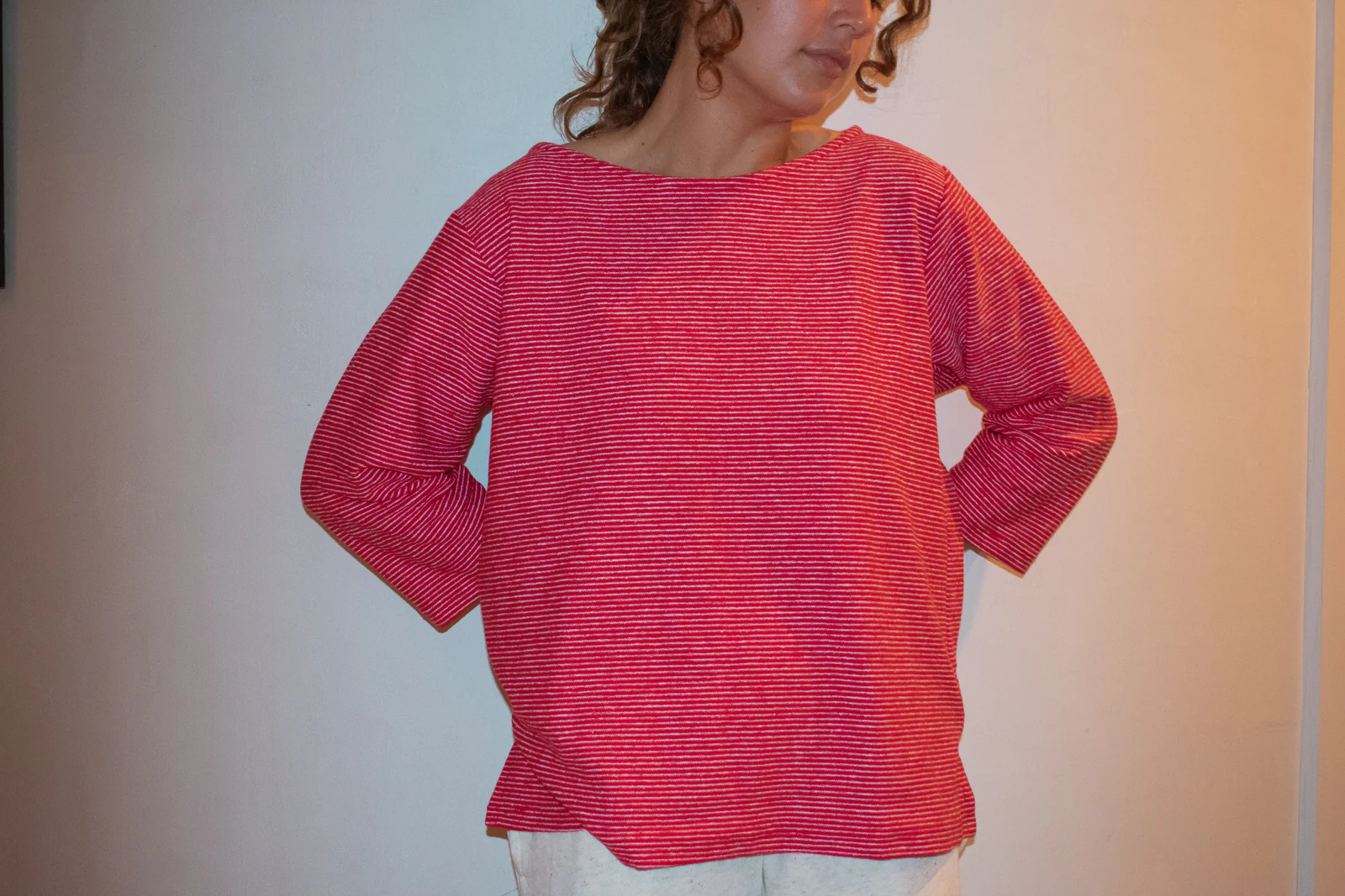 Gale Striped Boatneck Sweatshirt