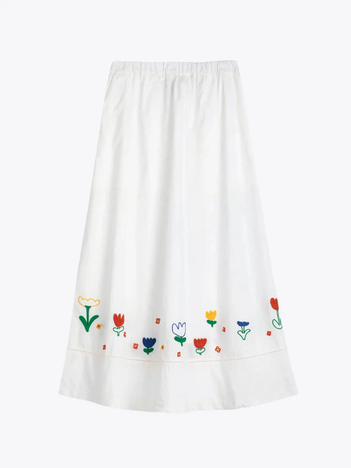 Garden Embroidery Poplin Skirt - Image 3