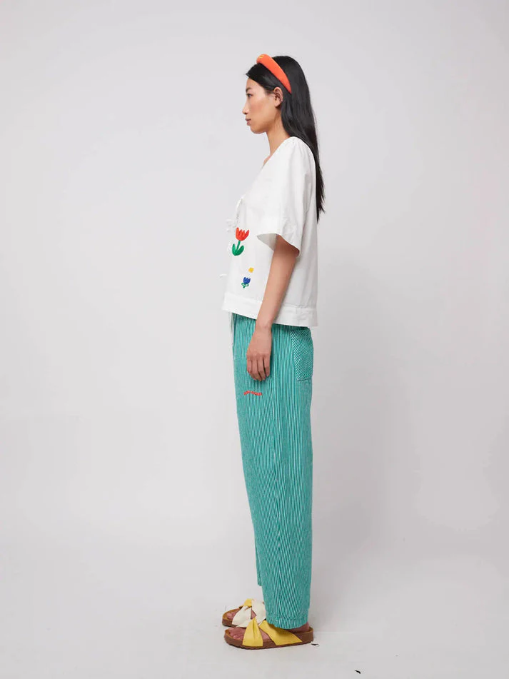 Garden Embroidery Tie Blouse - Image 6