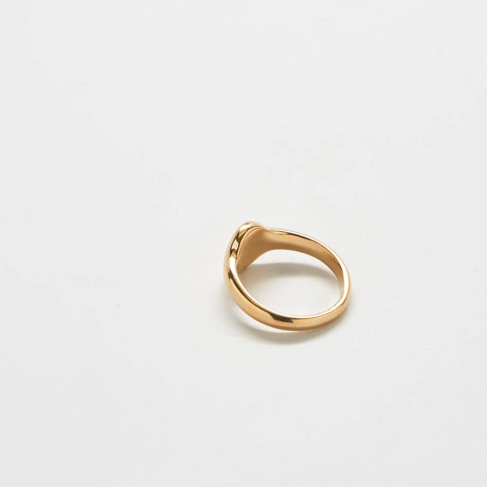 Gold Rose Signet Ring - Image 3
