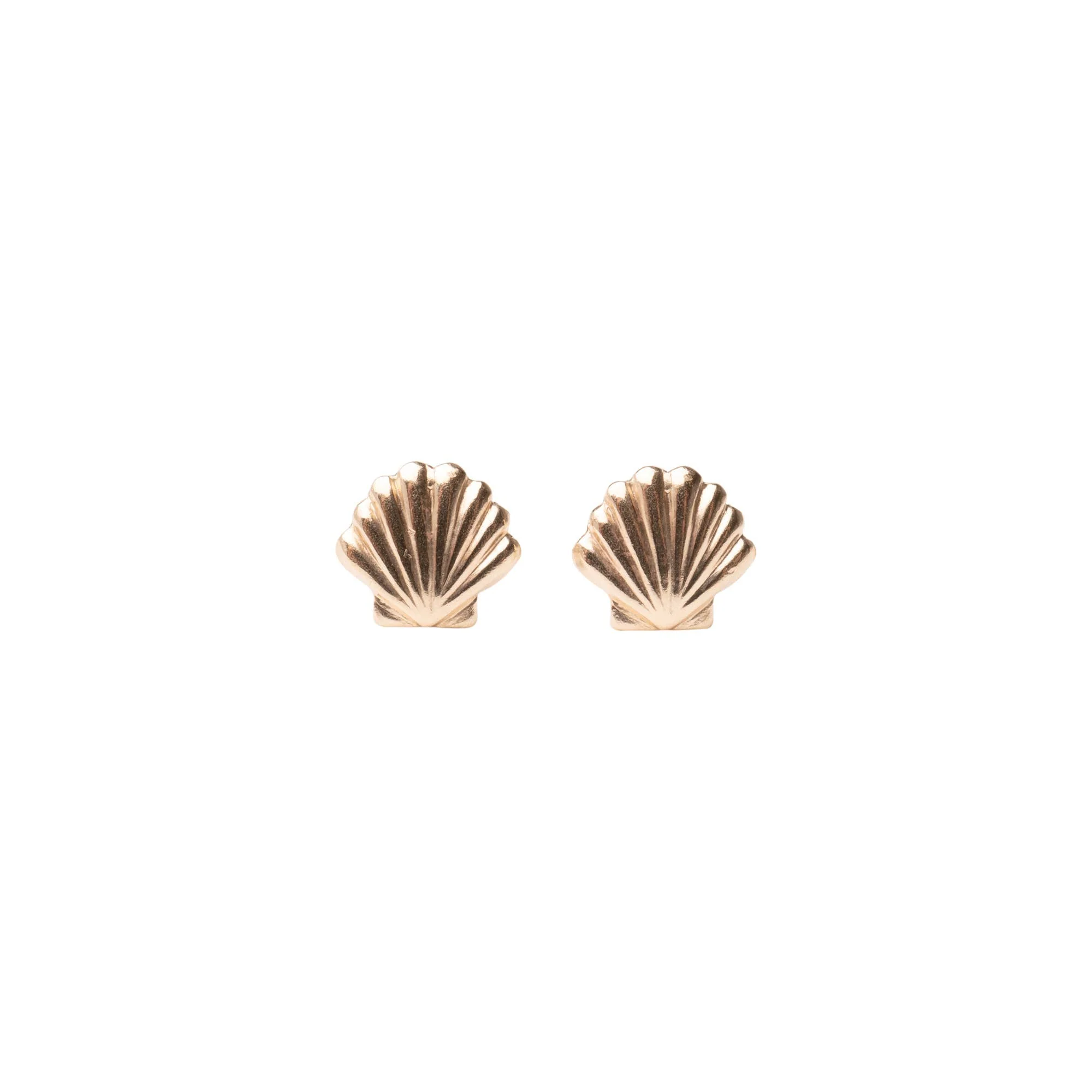 Gold Seashell Studs
