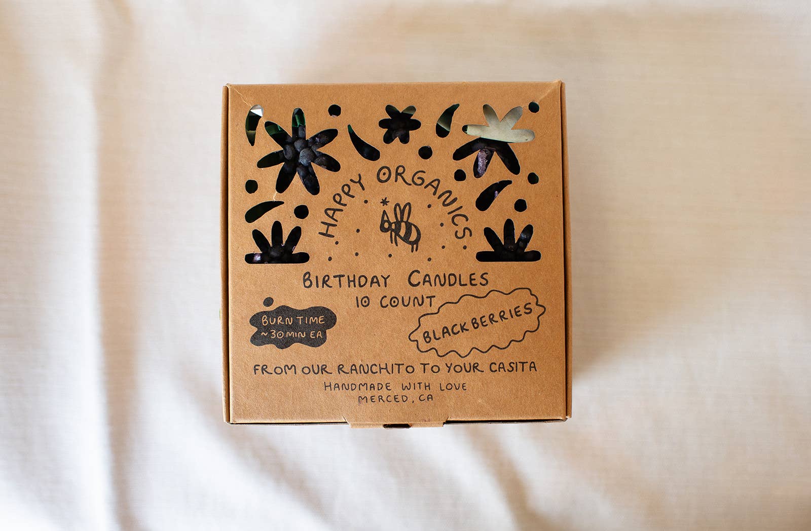 Happy Organics - Beeswax Blackberry Birthday Candles: 5 - Image 4