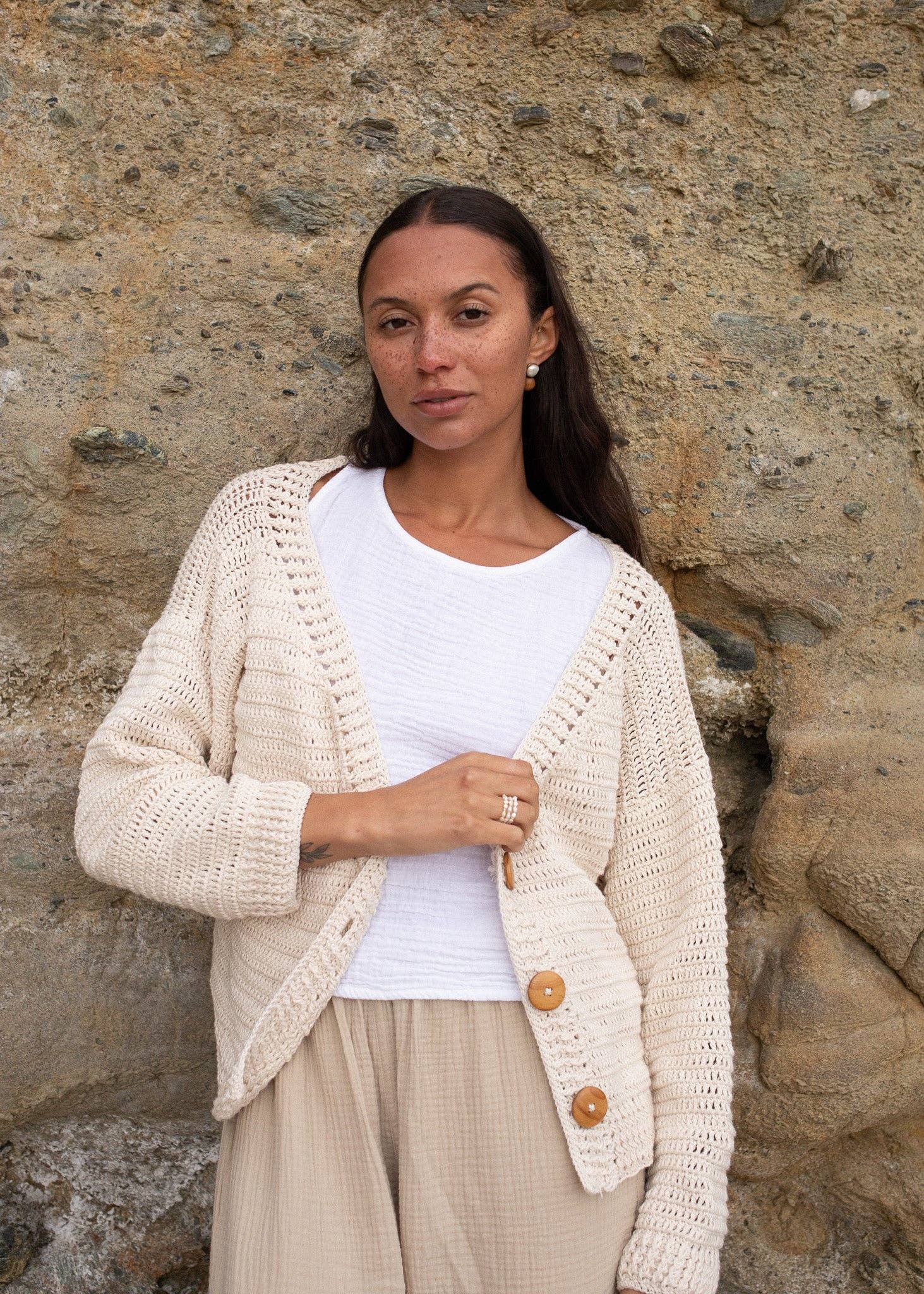 Honest Cotton - Nora Crochet Cardigan - Image 3