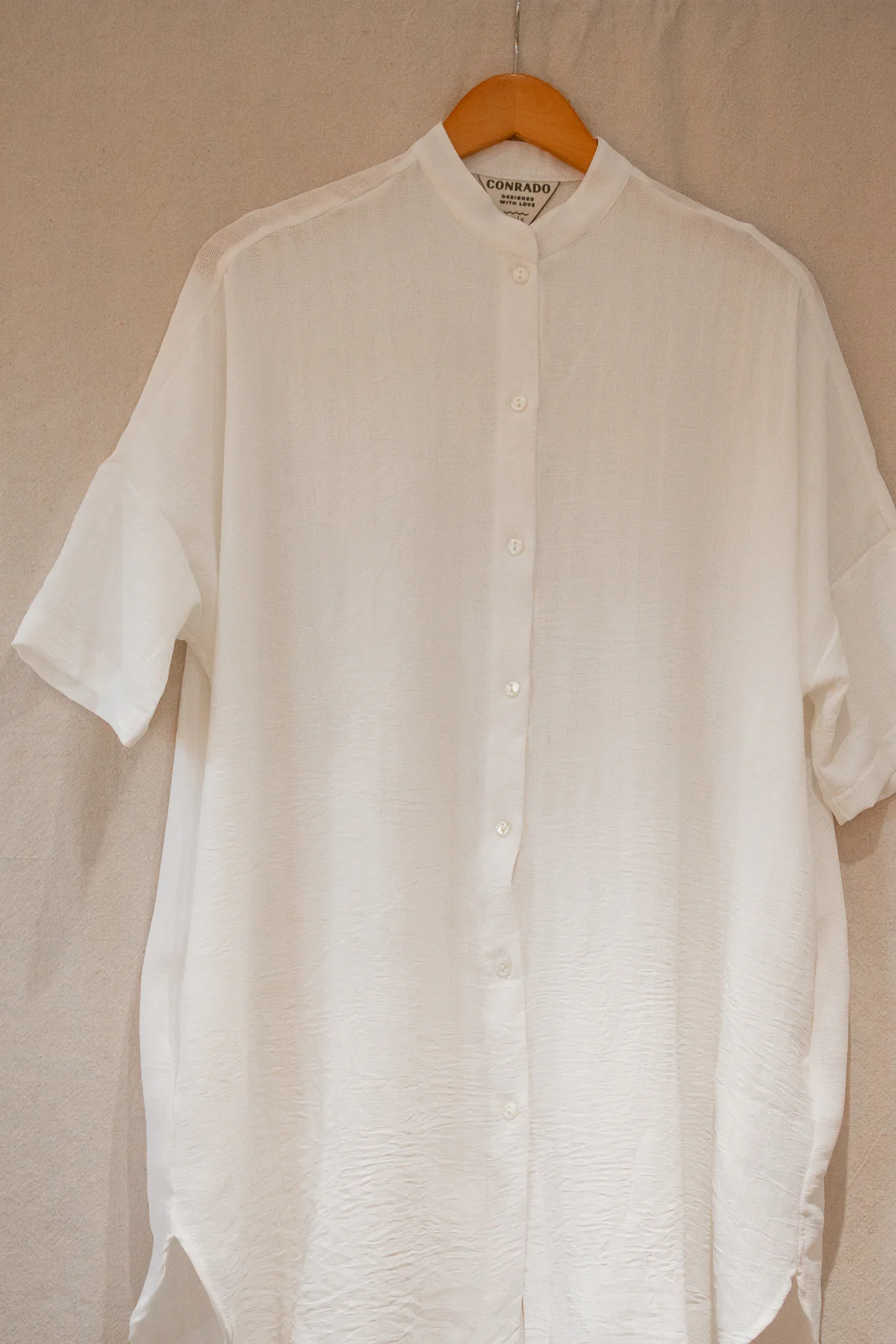 Lacy White Tunic Shirtdress - Image 2