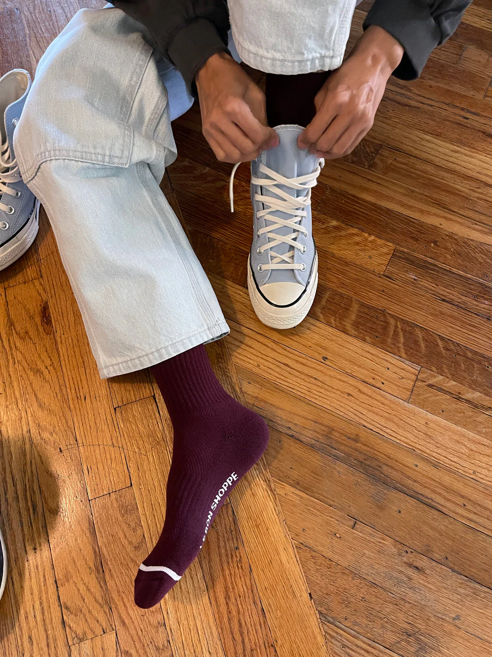 Le Bon Shoppe - Boyfriend Socks - Maroon - Image 4
