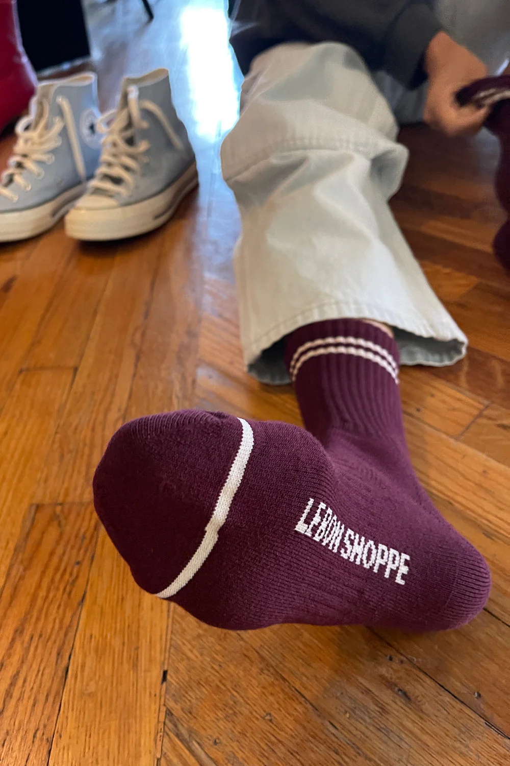 Le Bon Shoppe - Boyfriend Socks - Maroon - Image 5