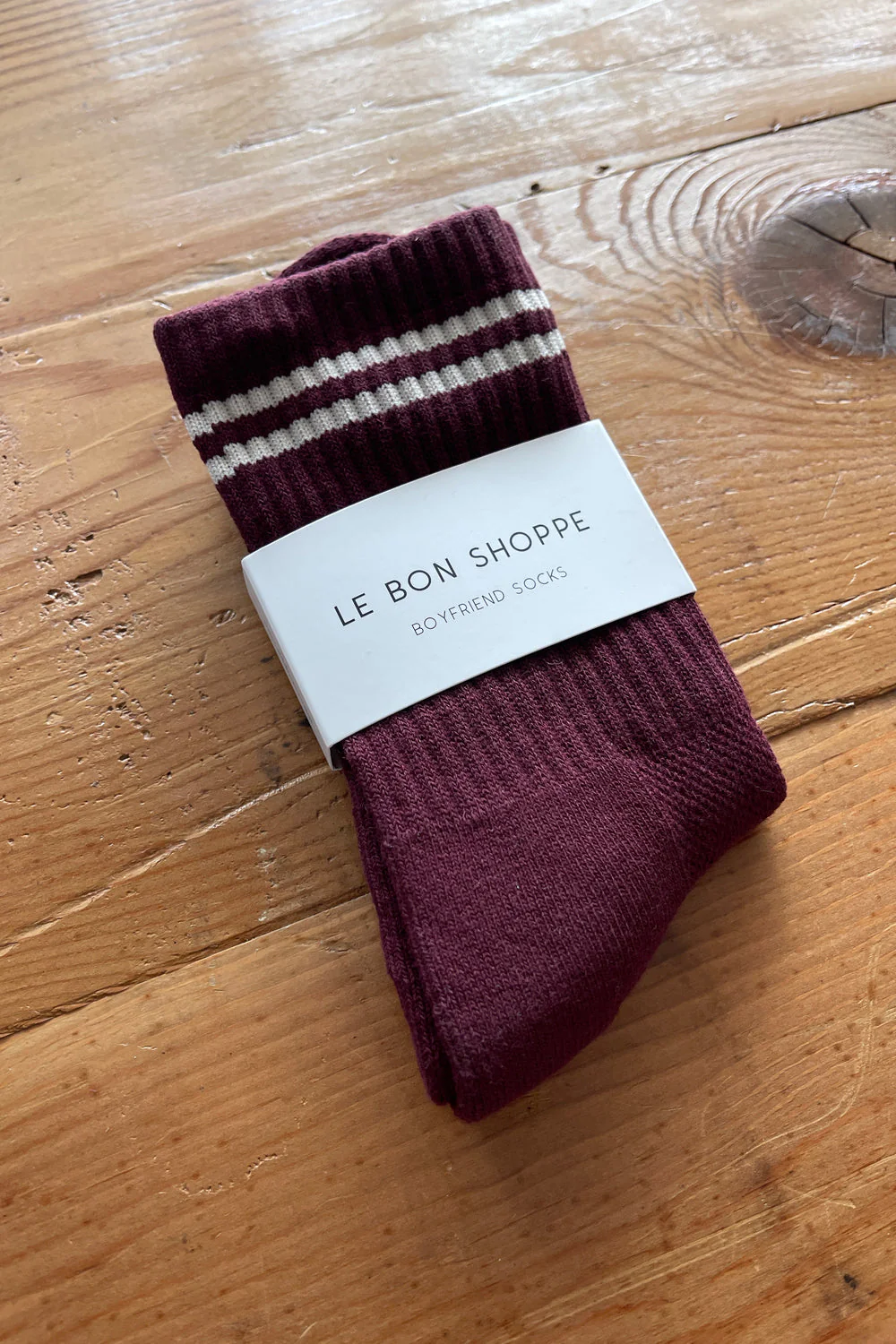 Le Bon Shoppe - Boyfriend Socks - Maroon - Image 6