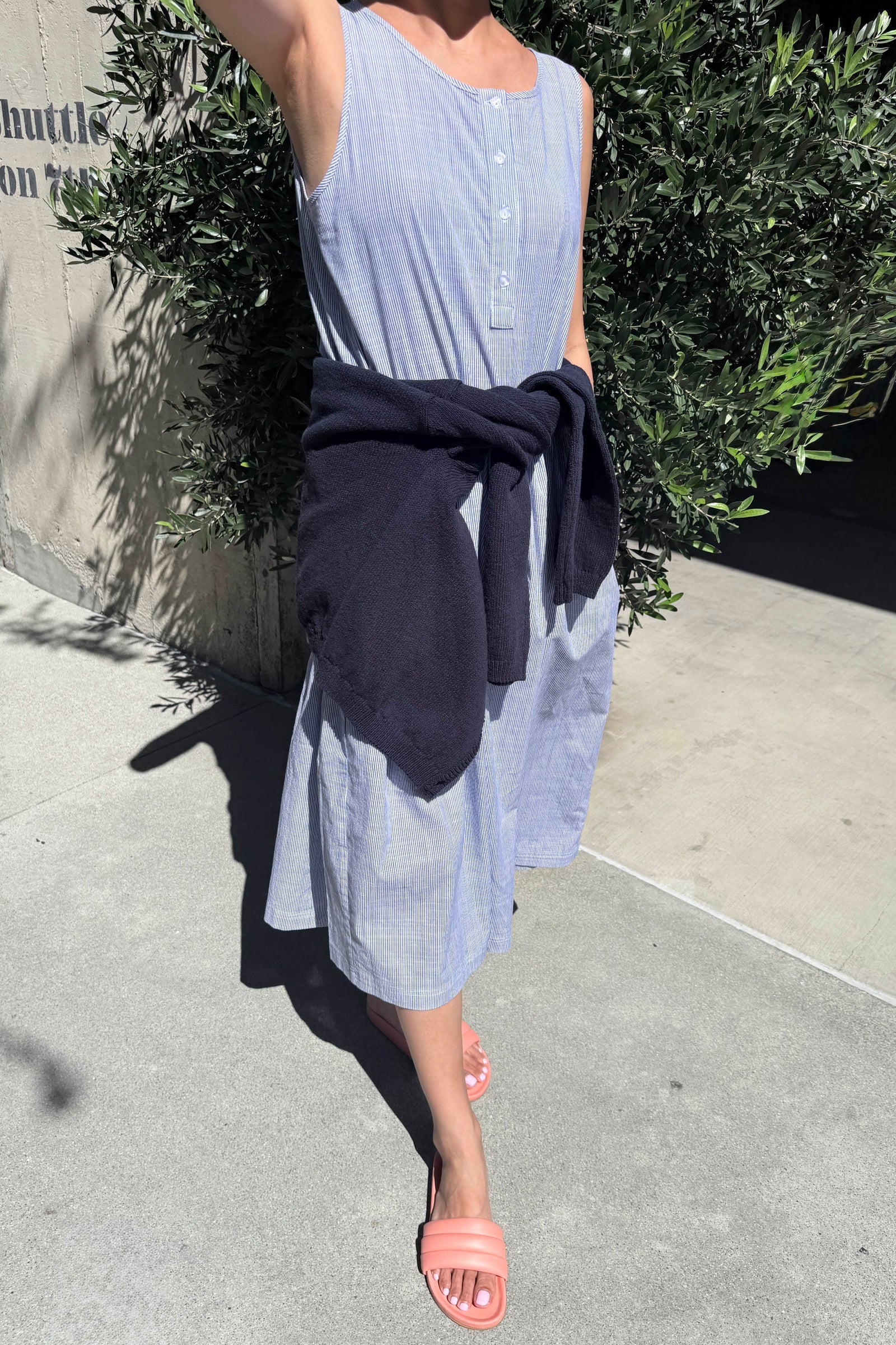 Le Bon Shoppe - Marianne Blue Stripe Dress - Image 3
