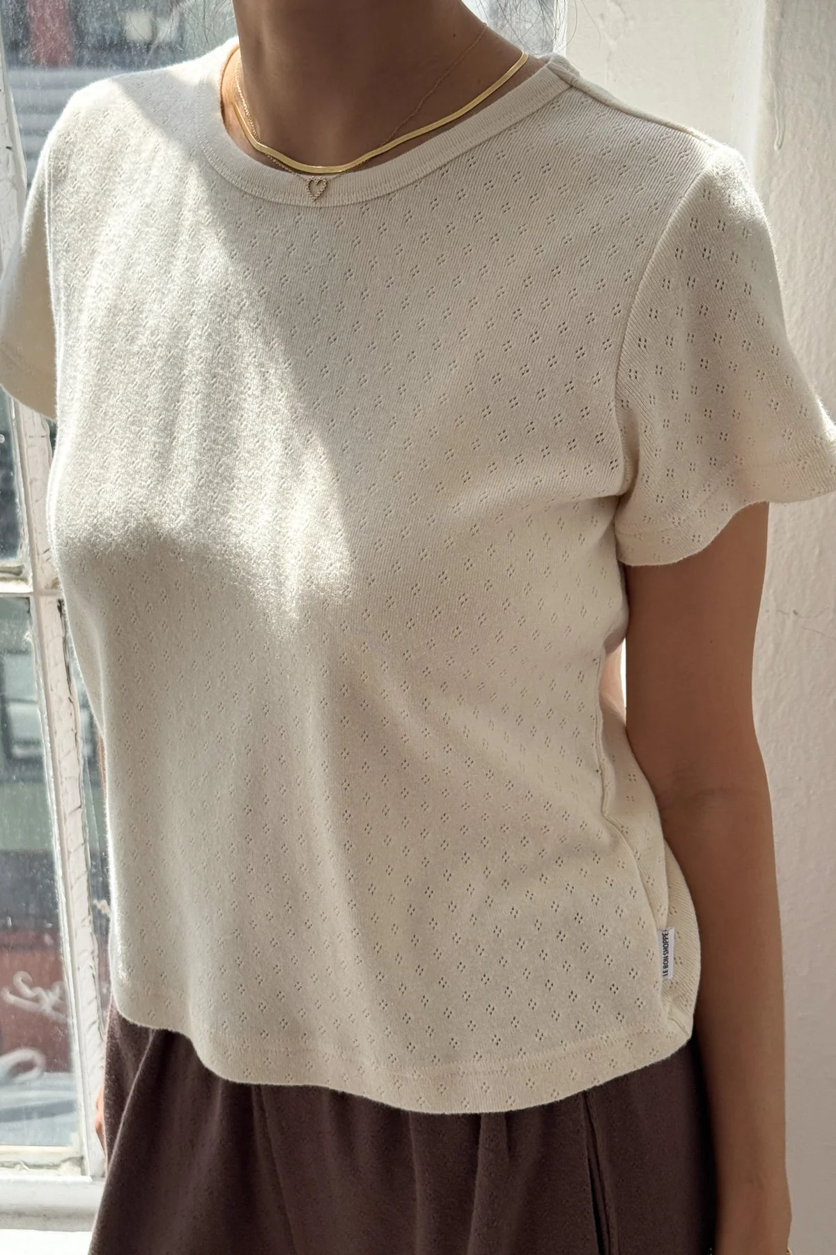 Le Bon Shoppe - Pointelle Baby Tee - Image 10