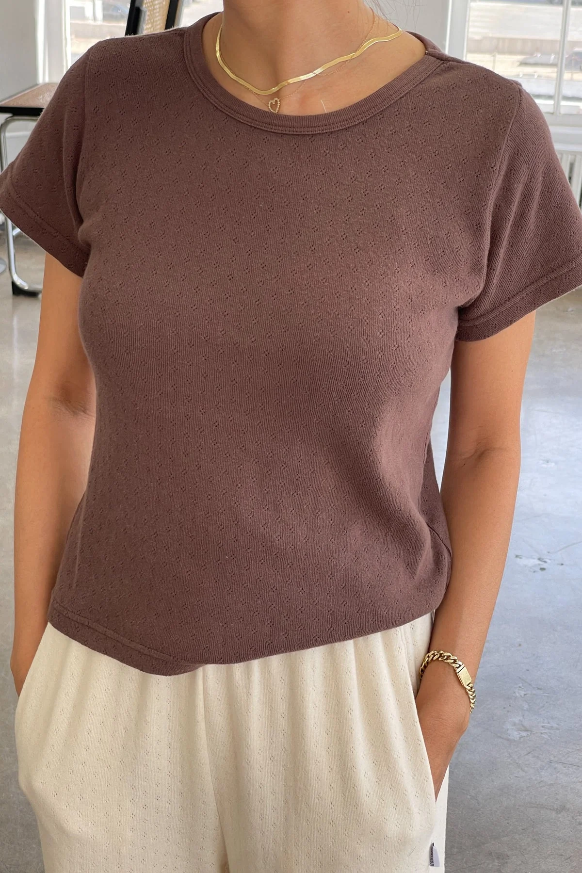 Le Bon Shoppe - Pointelle Baby Tee - Image 14