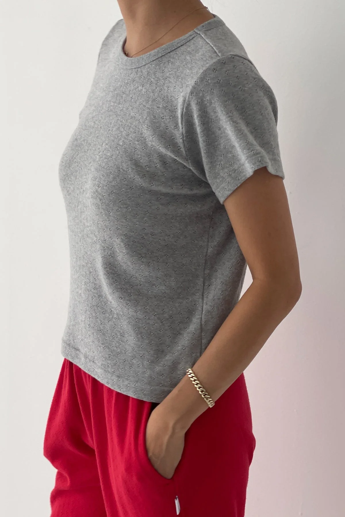 Le Bon Shoppe - Pointelle Baby Tee - Image 3