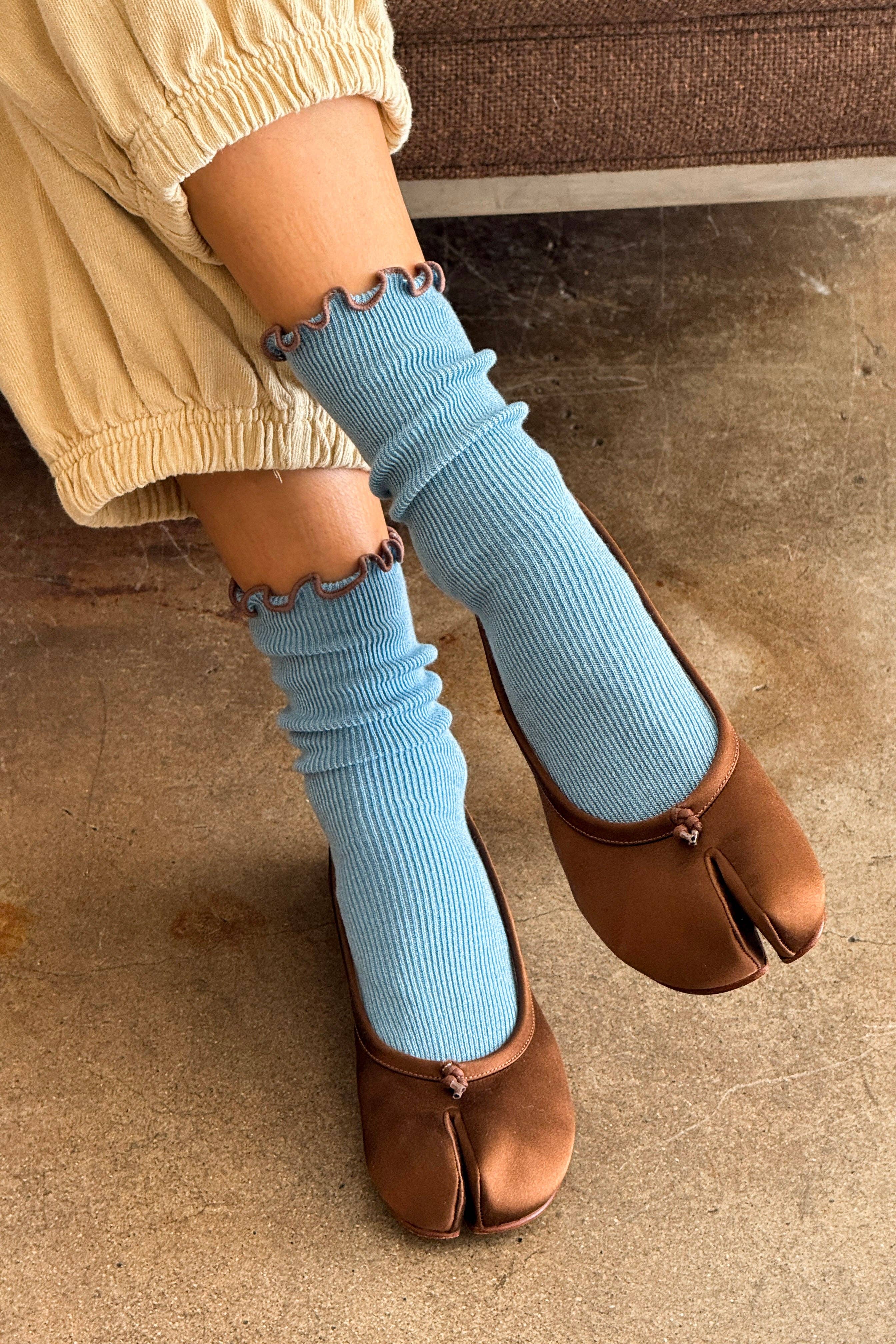 Noble x Le Bon Shoppe - Ruffled Modal Socks - Image 11