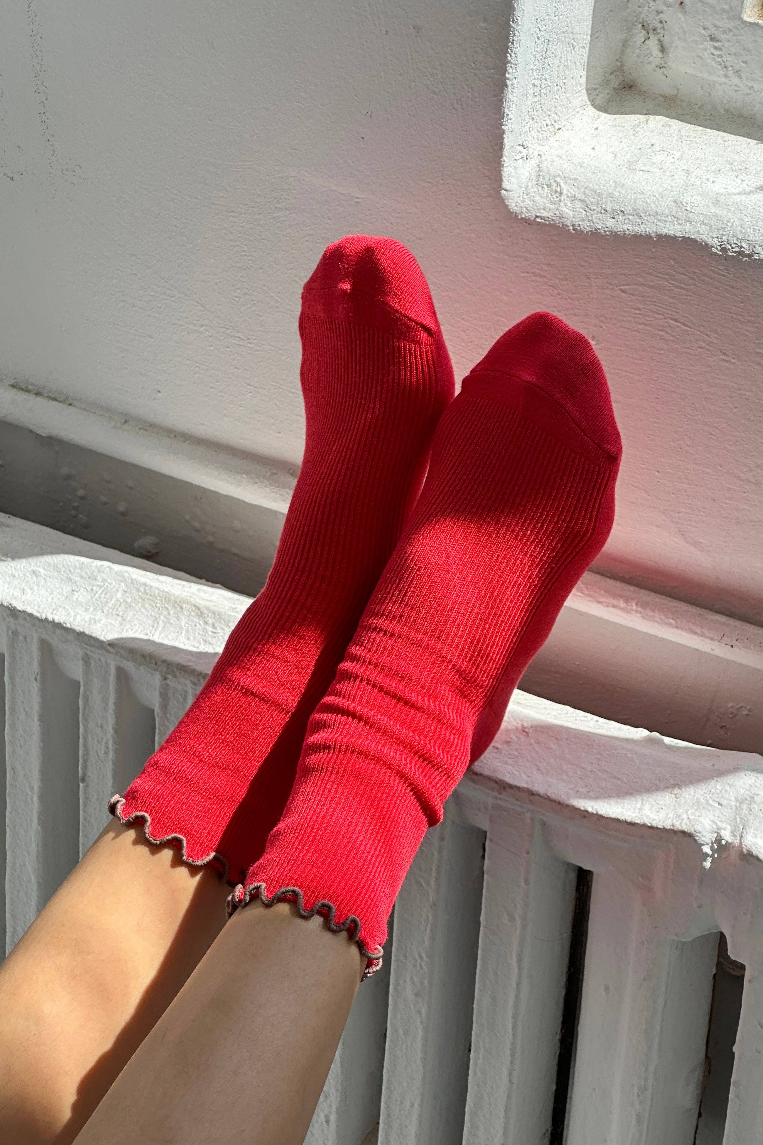 Noble x Le Bon Shoppe - Ruffled Modal Socks - Image 7