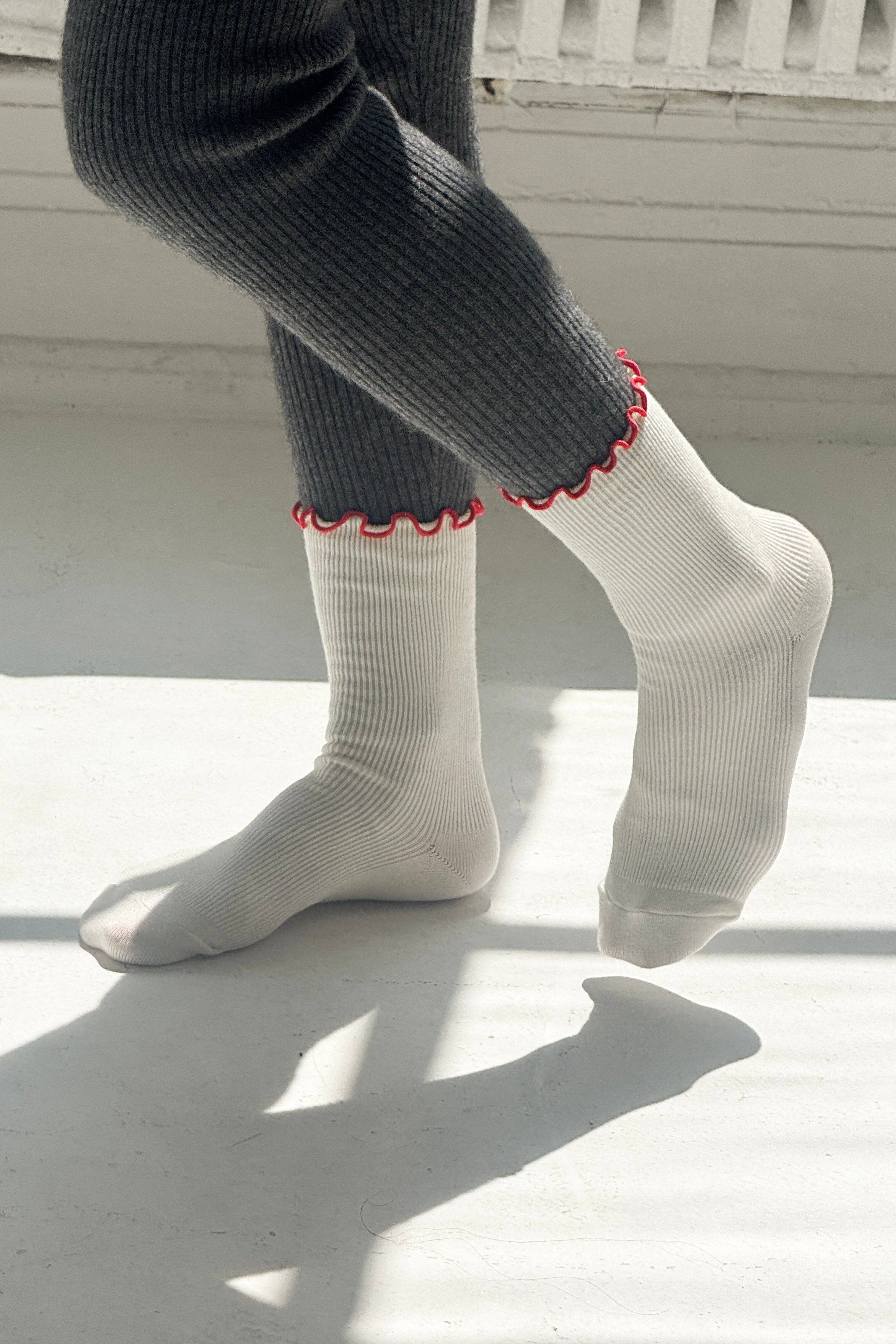 Noble x Le Bon Shoppe - Ruffled Modal Socks - Image 9