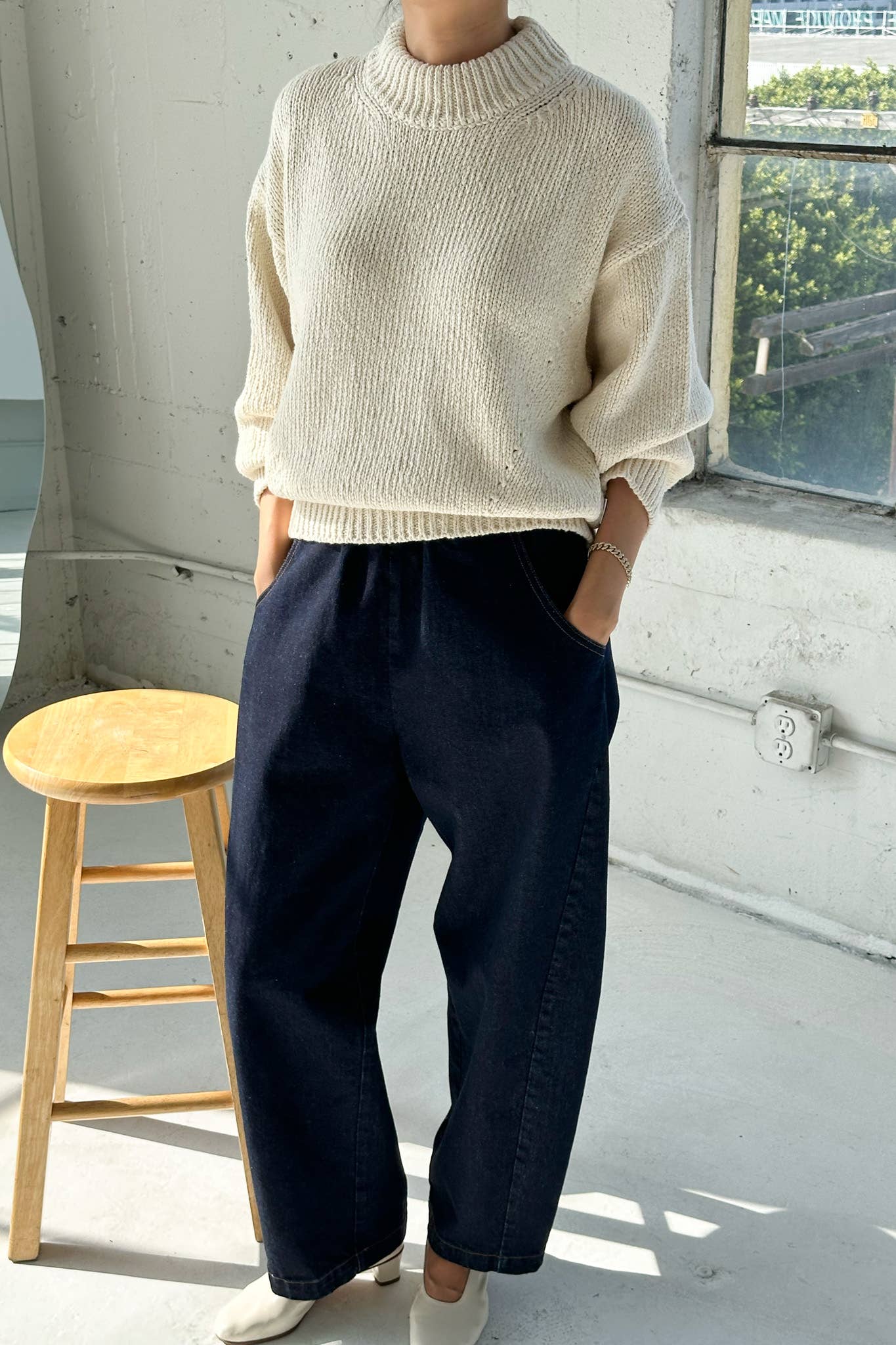 Le Bon Shoppe - Zoe Cotton Sweater Naturel - Image 3
