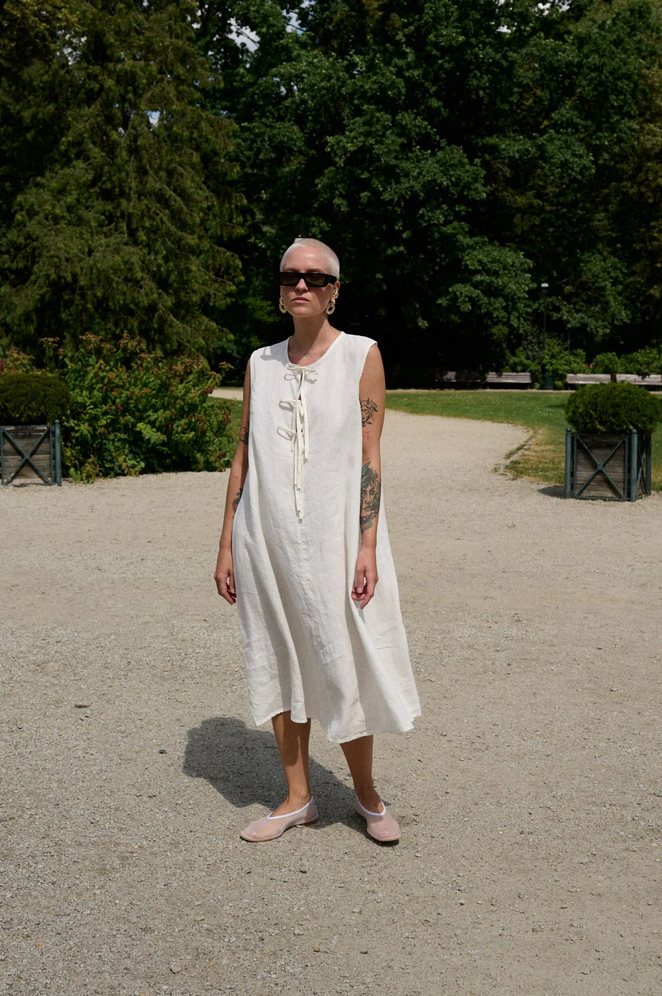 Linenfox Cara Midi Linen Dress - Image 3